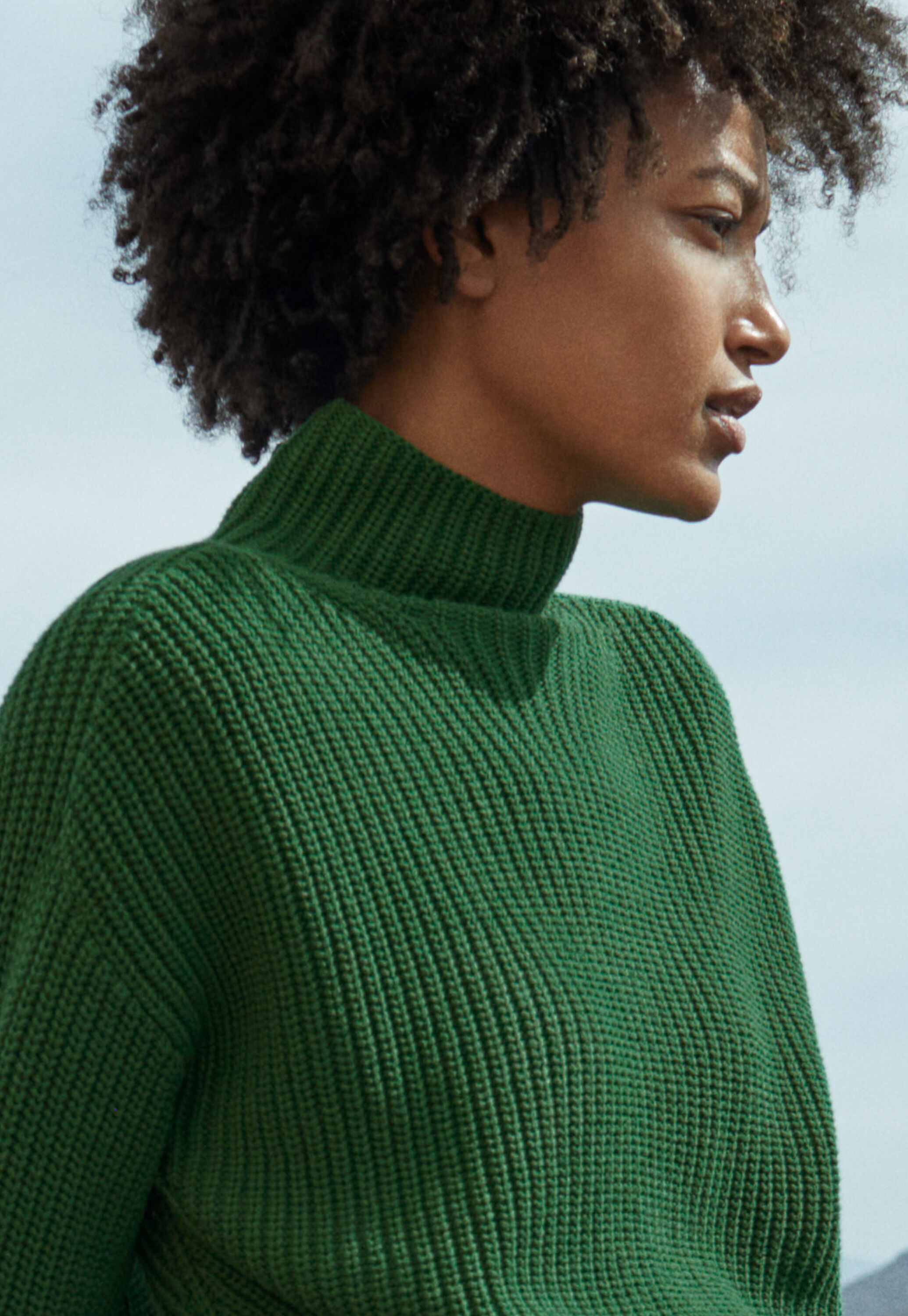 Funnel-neck sweater