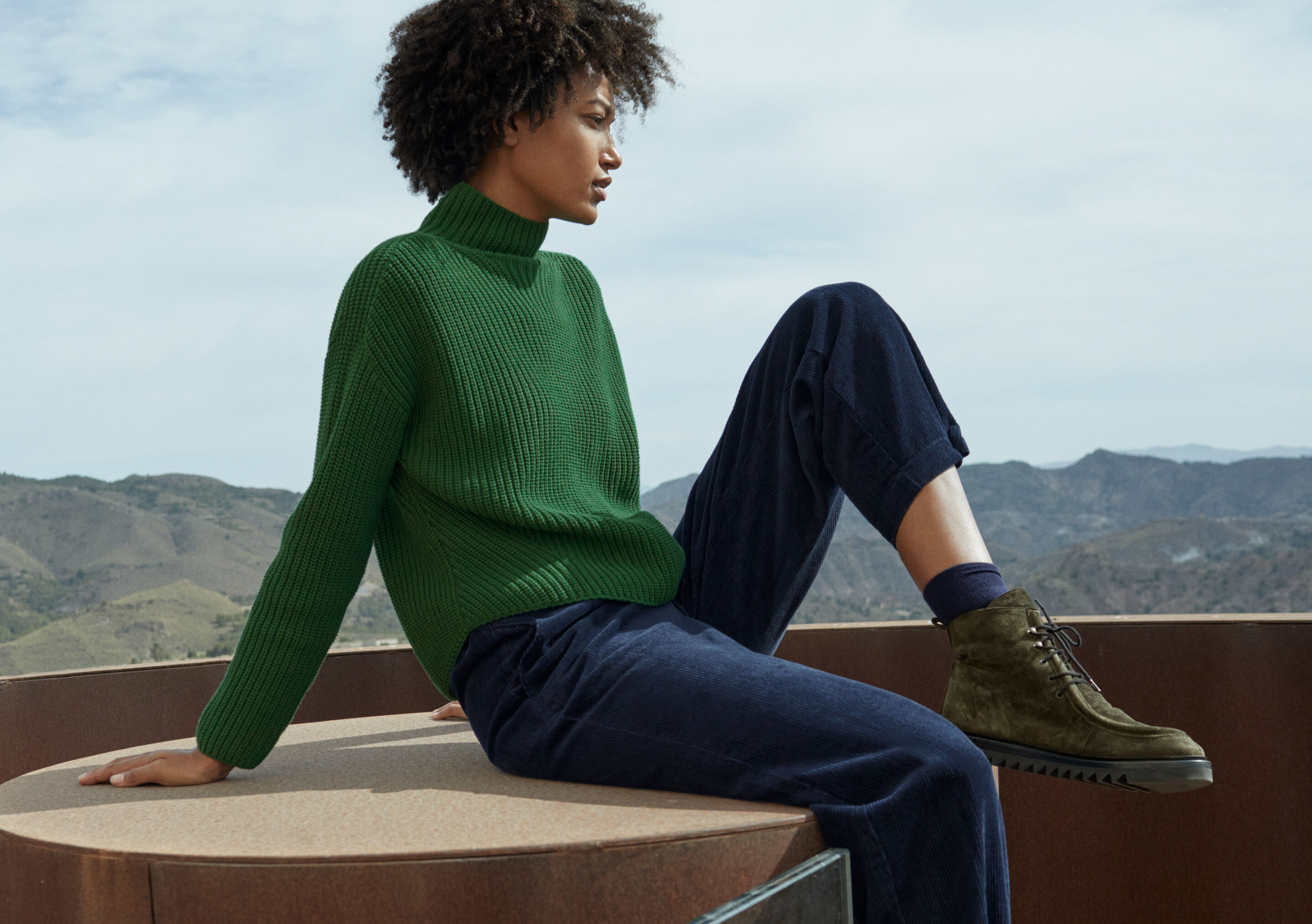Funnel-neck sweater