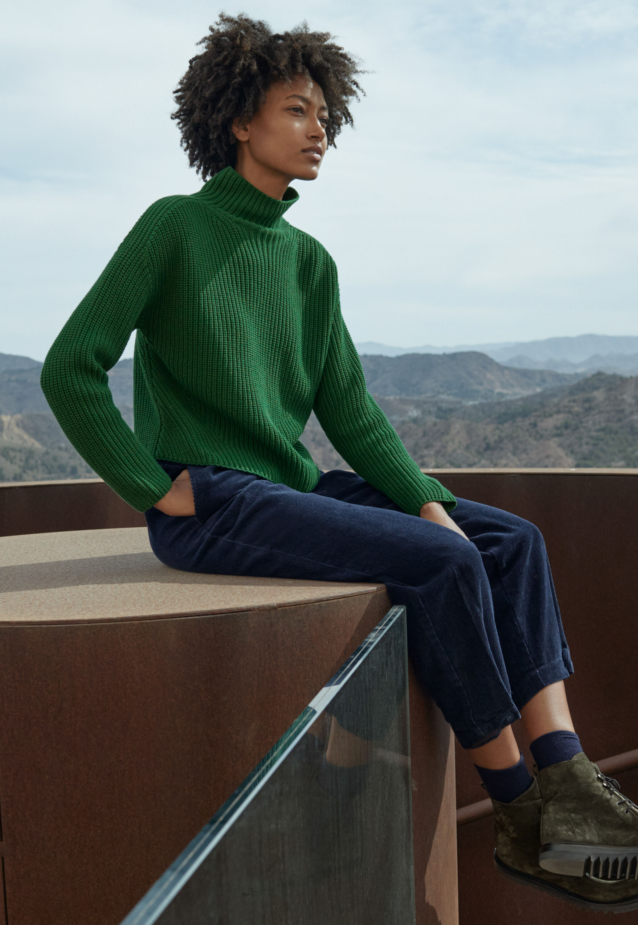 Funnel-neck sweater