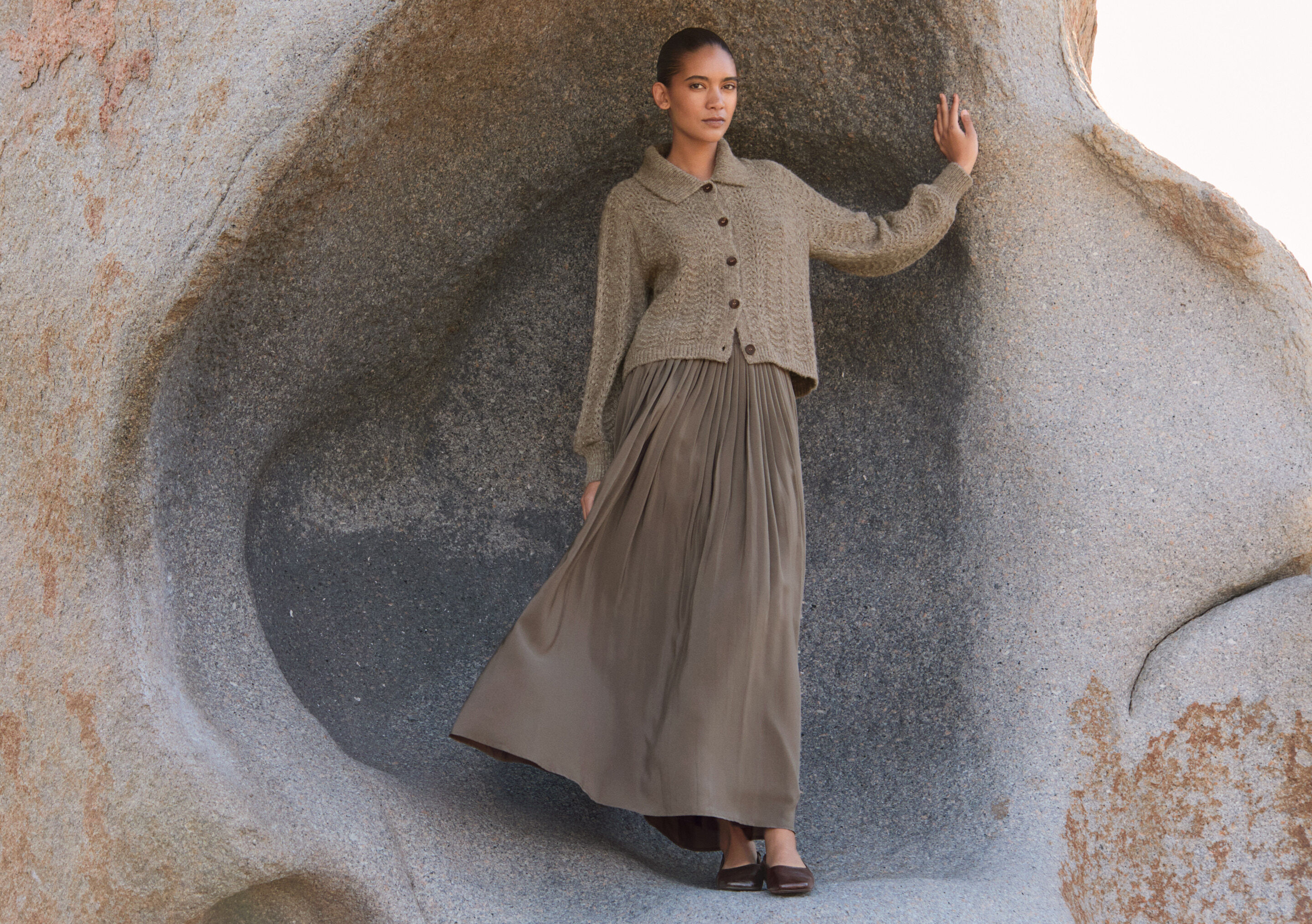 Pointelle cardigan