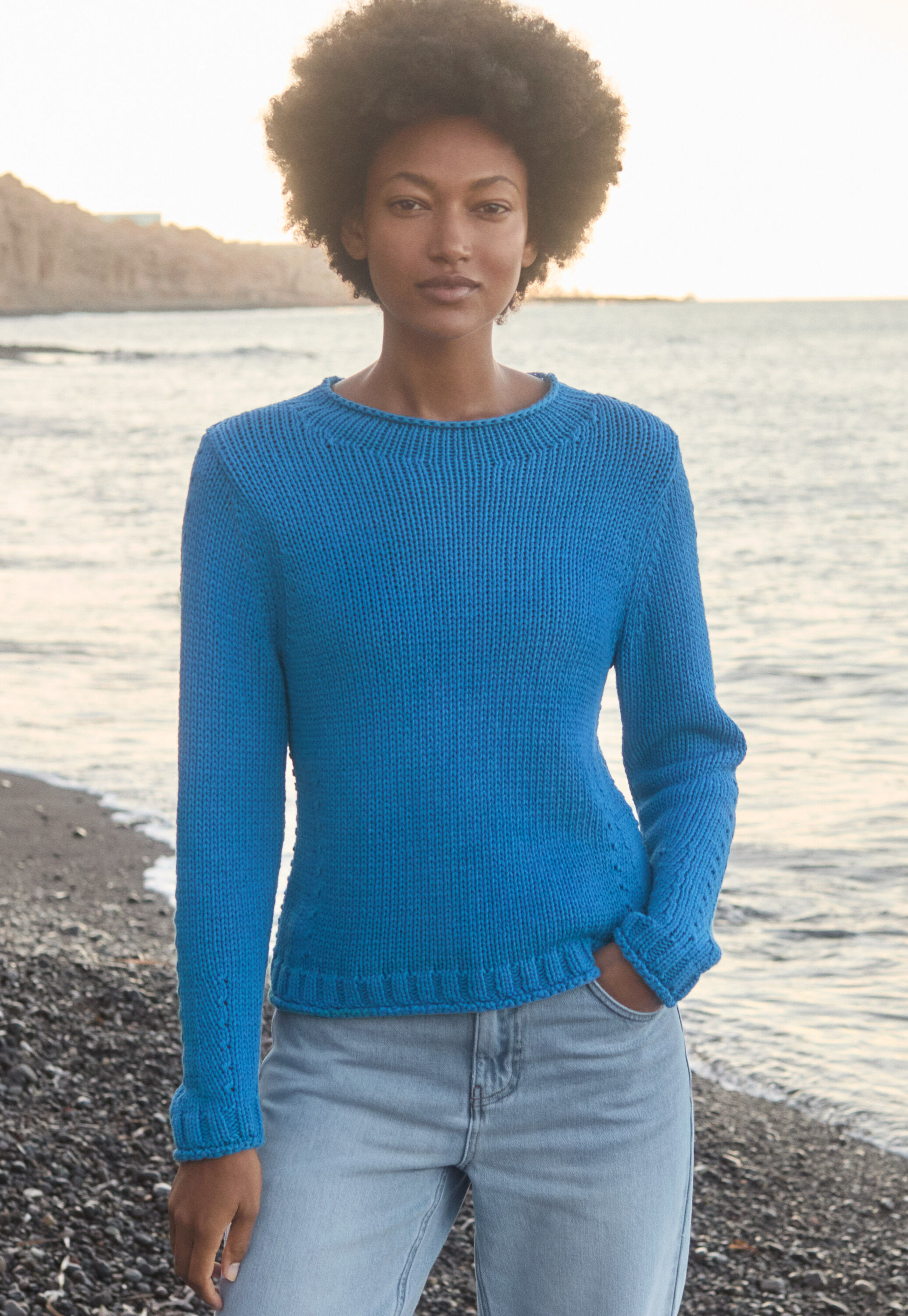 Hand-knitted cardigan