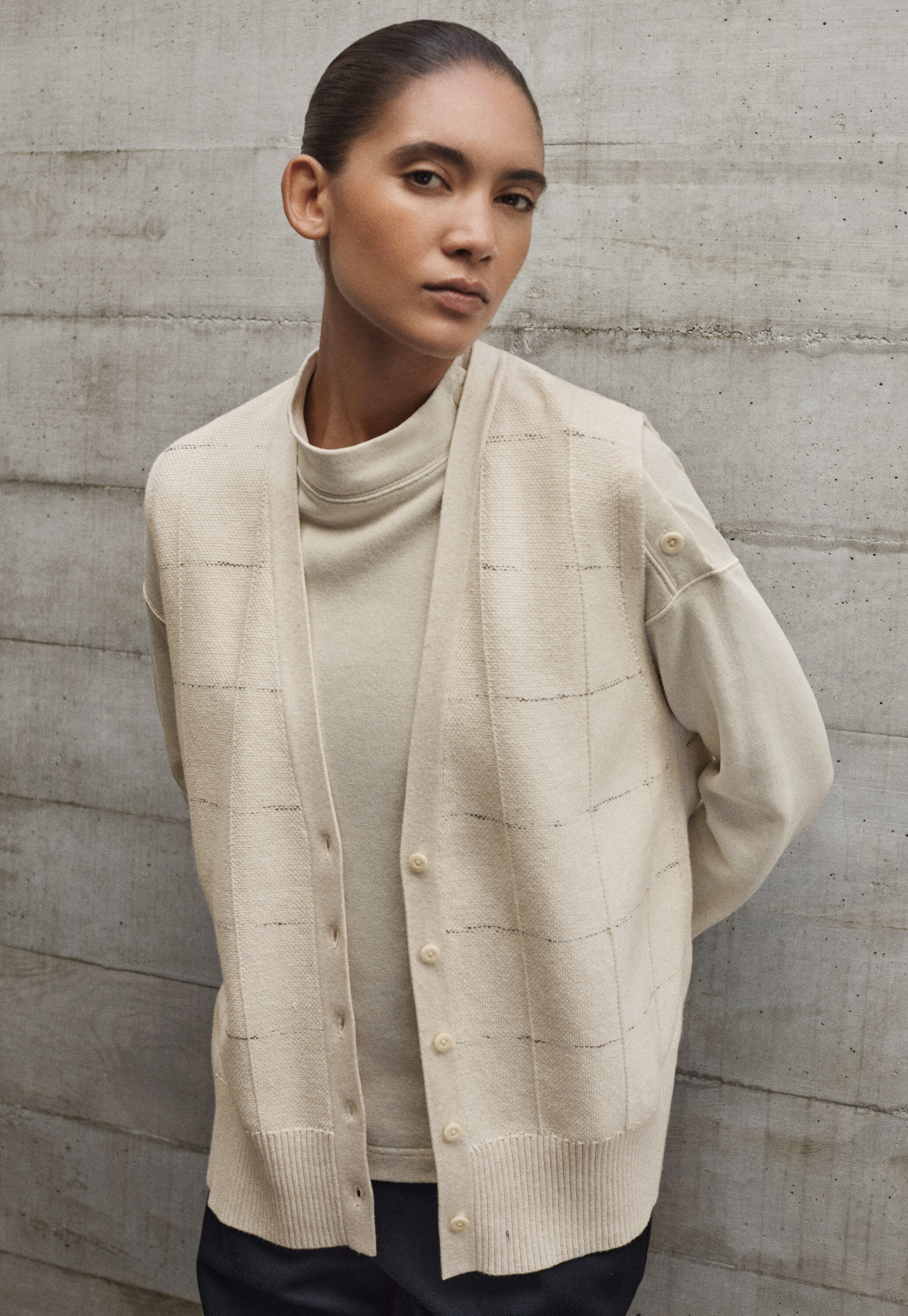 Hand-knitted cardigan