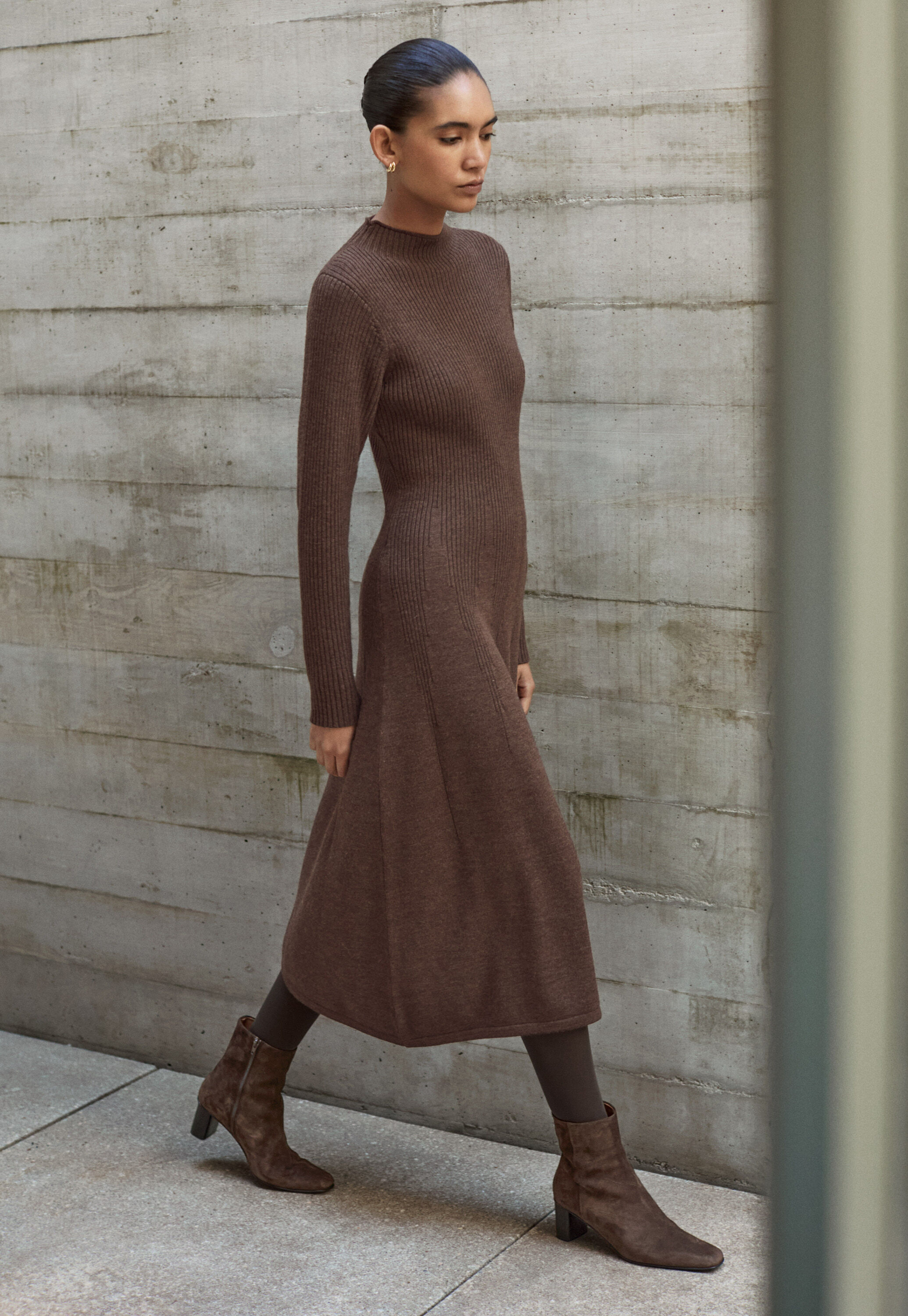 Peplum-detail dress