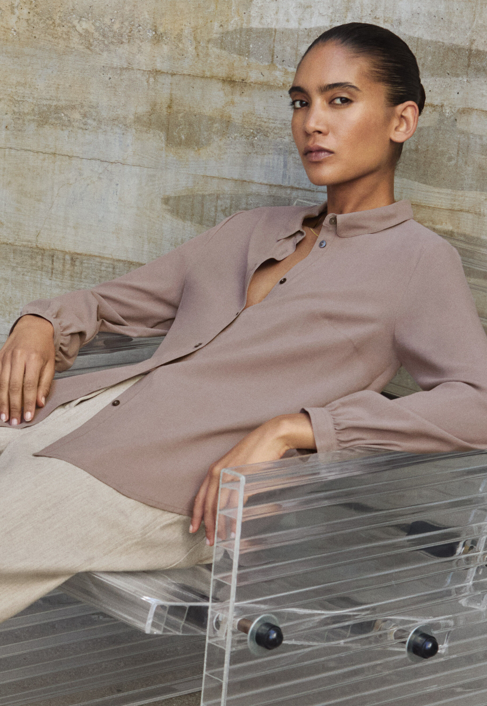 Patch pocket blouse