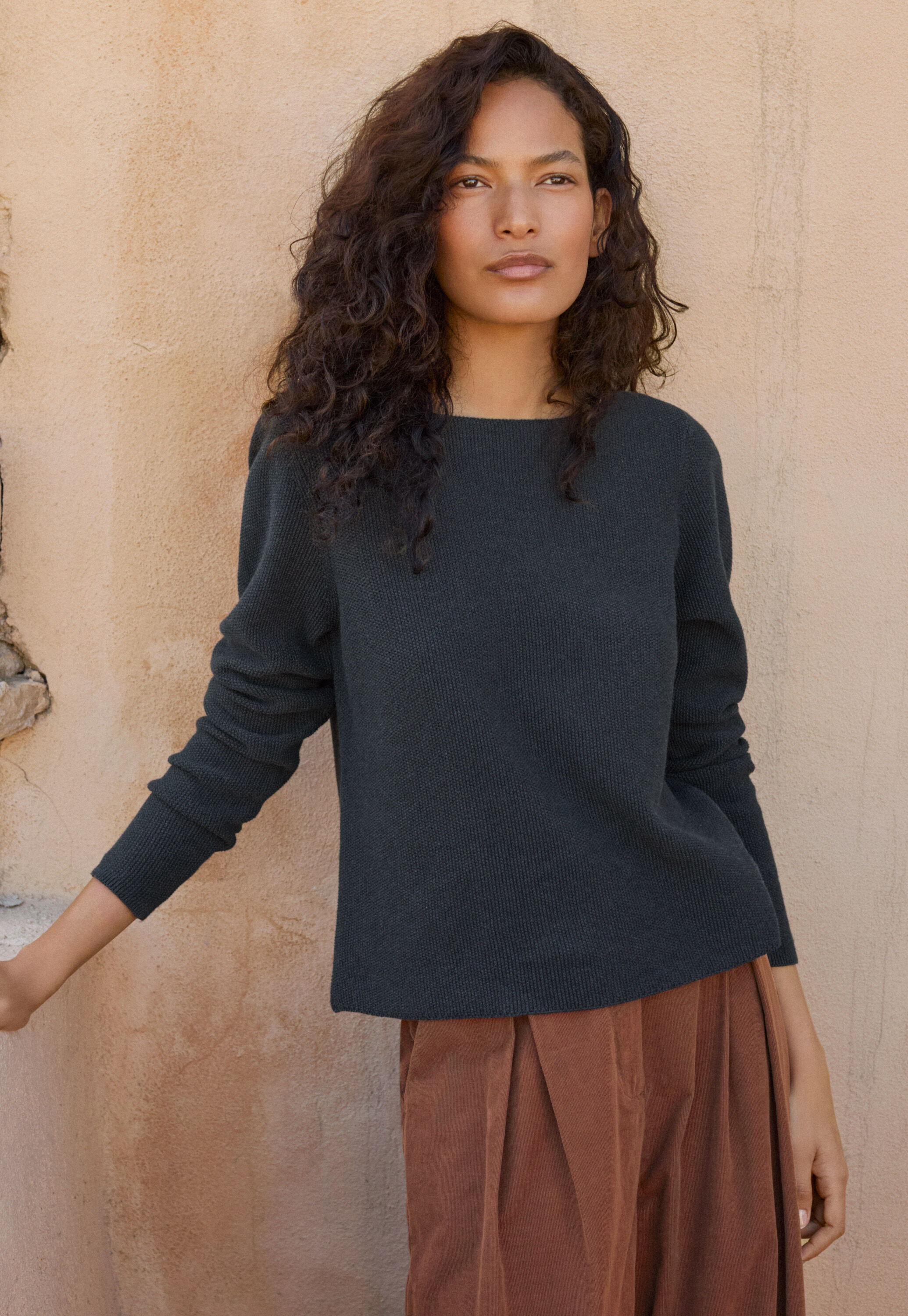 Boat-neck sweater
