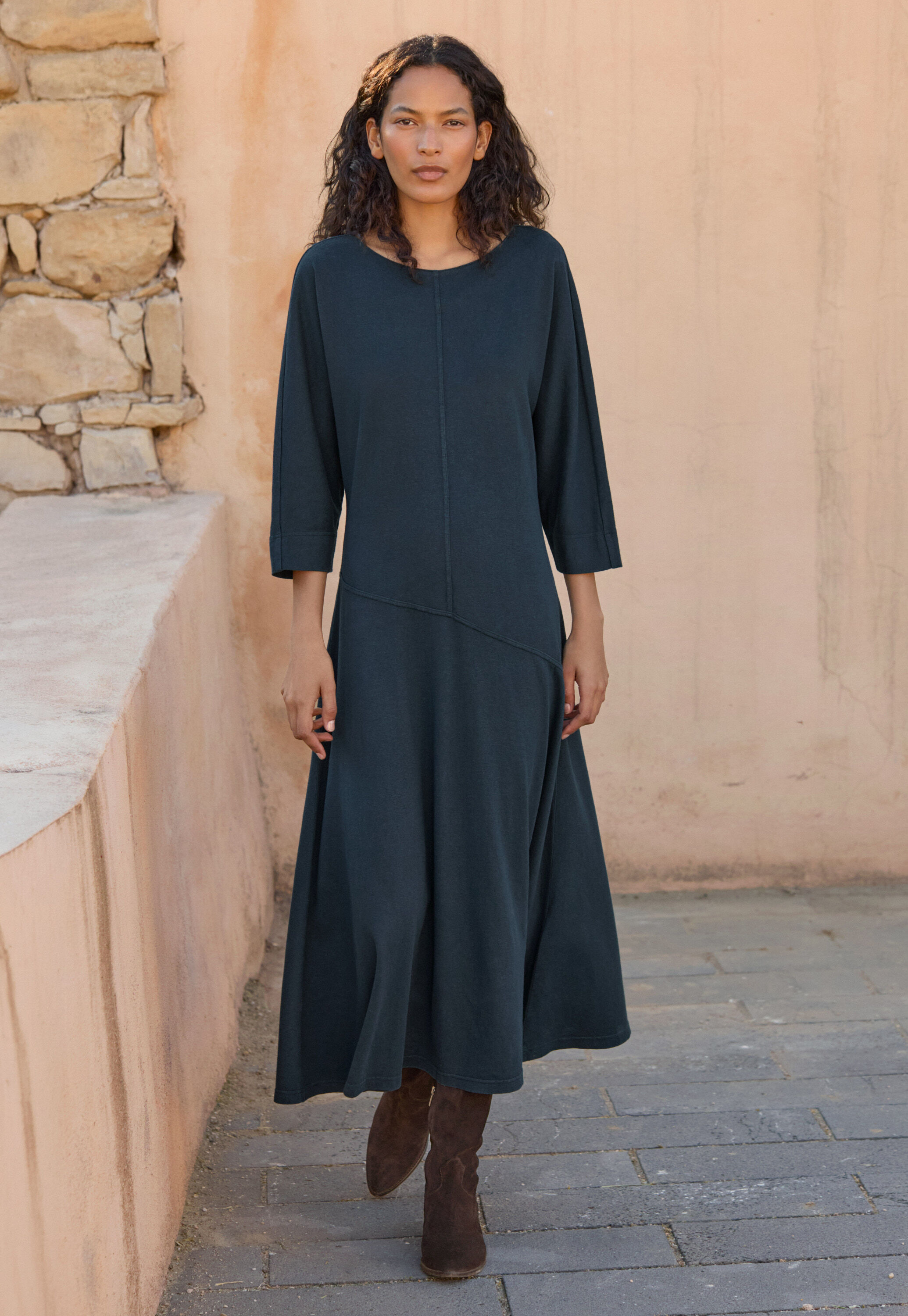 Jersey bias-cut dress