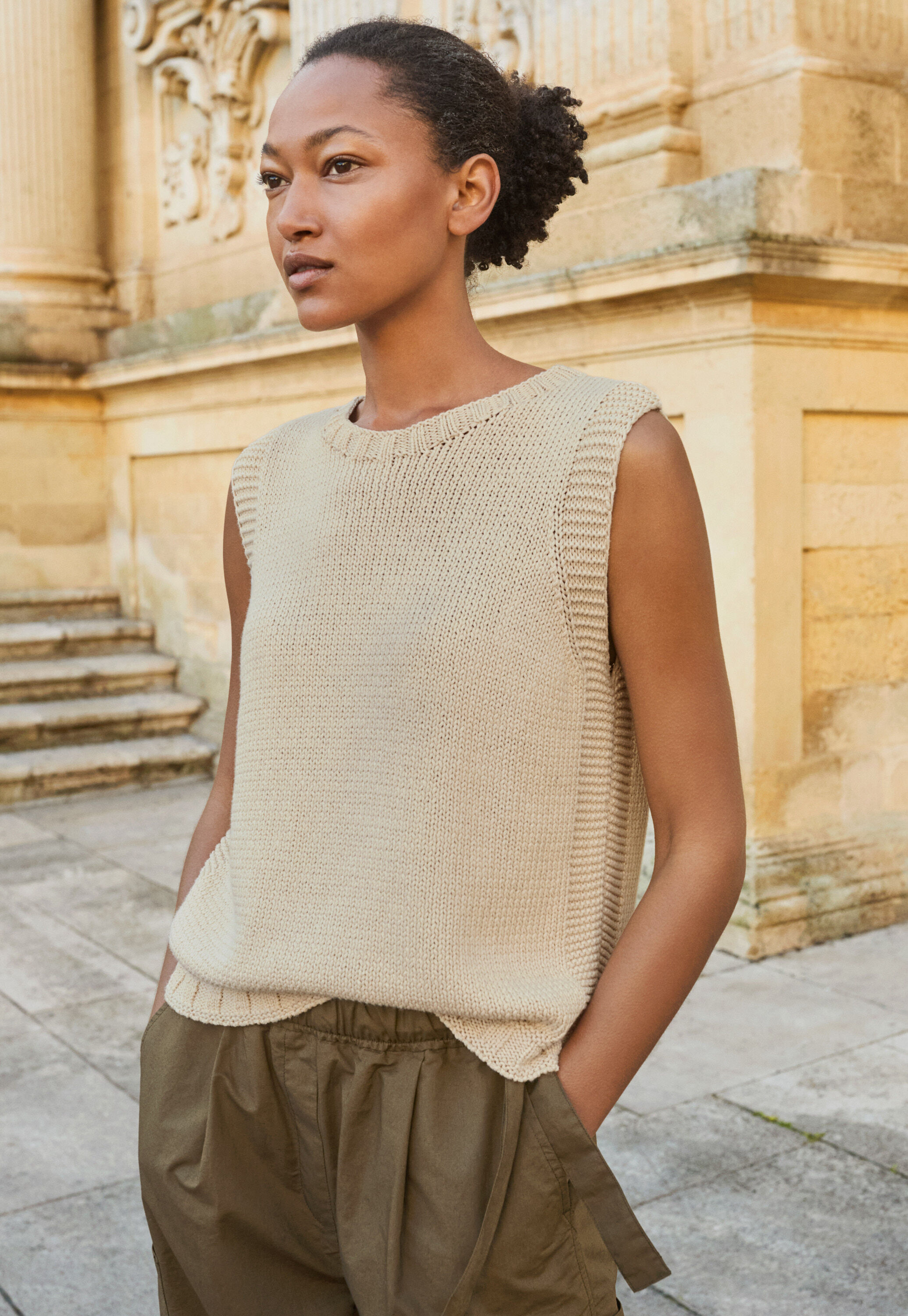 Hand-knitted cardigan
