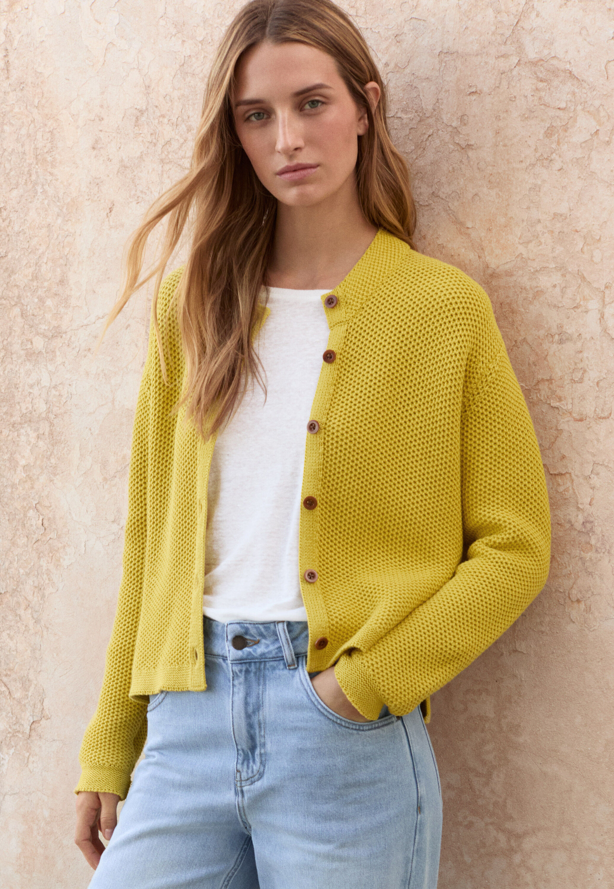 Hand-knitted cardigan