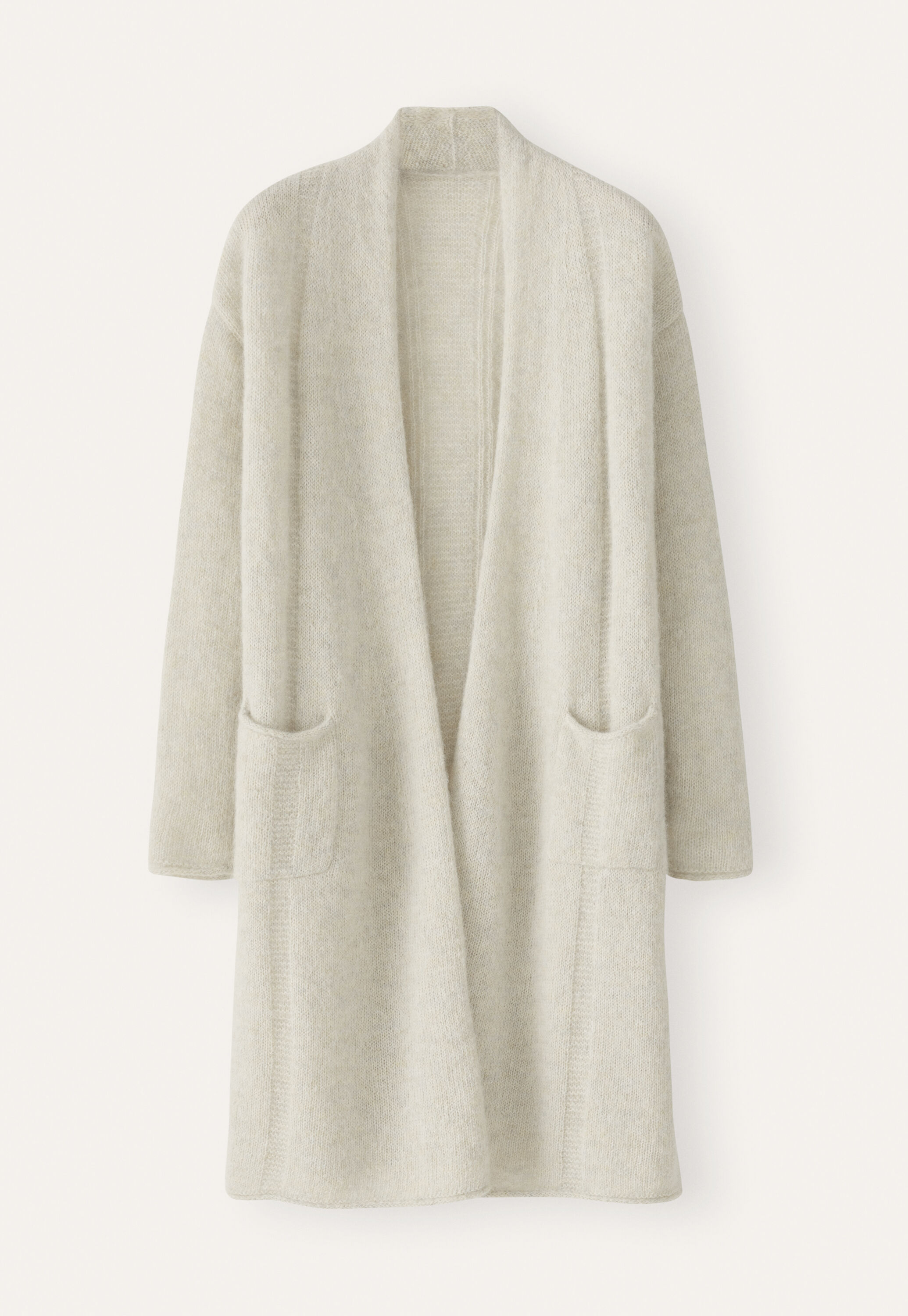 Edge-to-edge cardigan, Natural stone, large