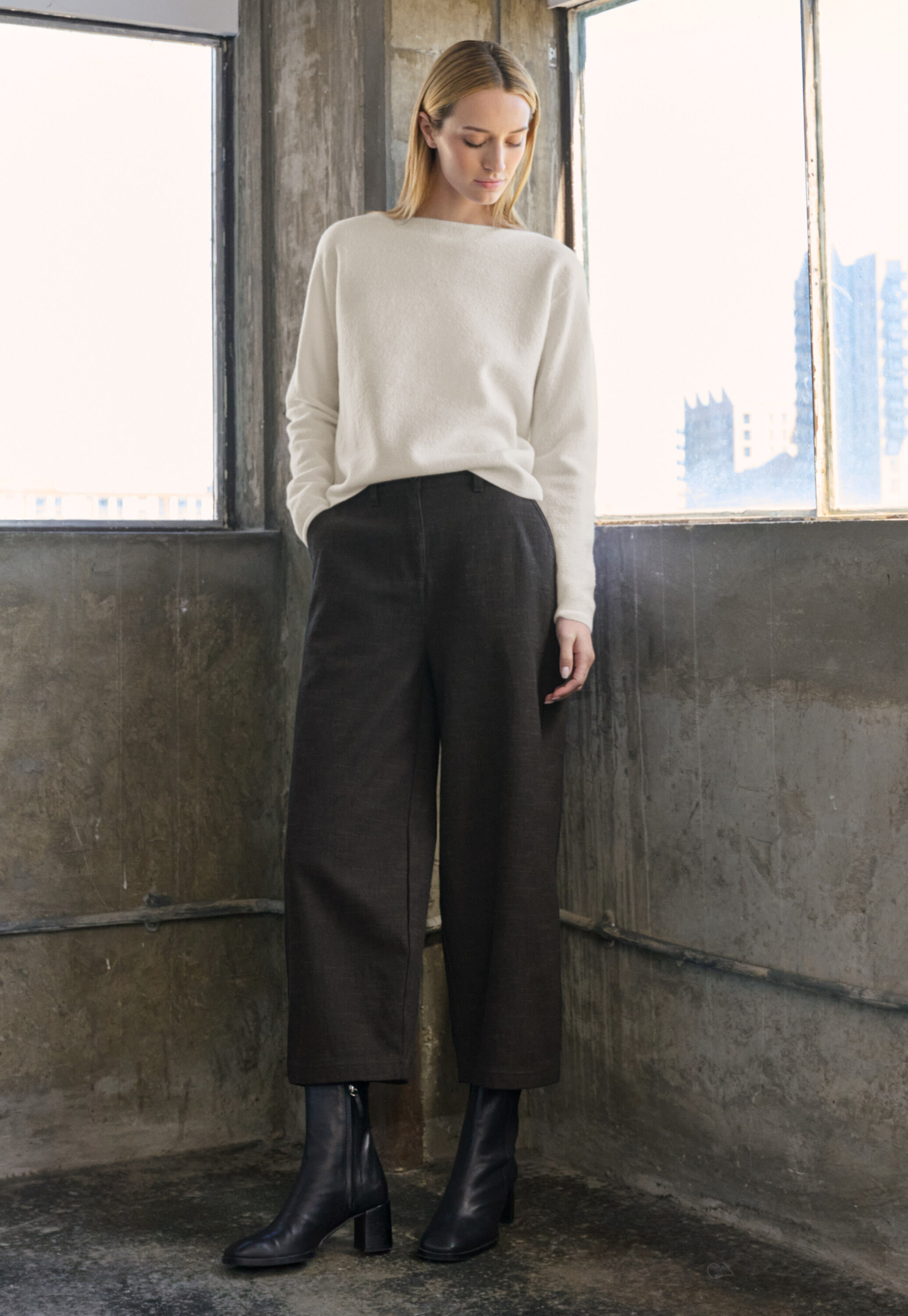 Boxy sweater, Parchment, large