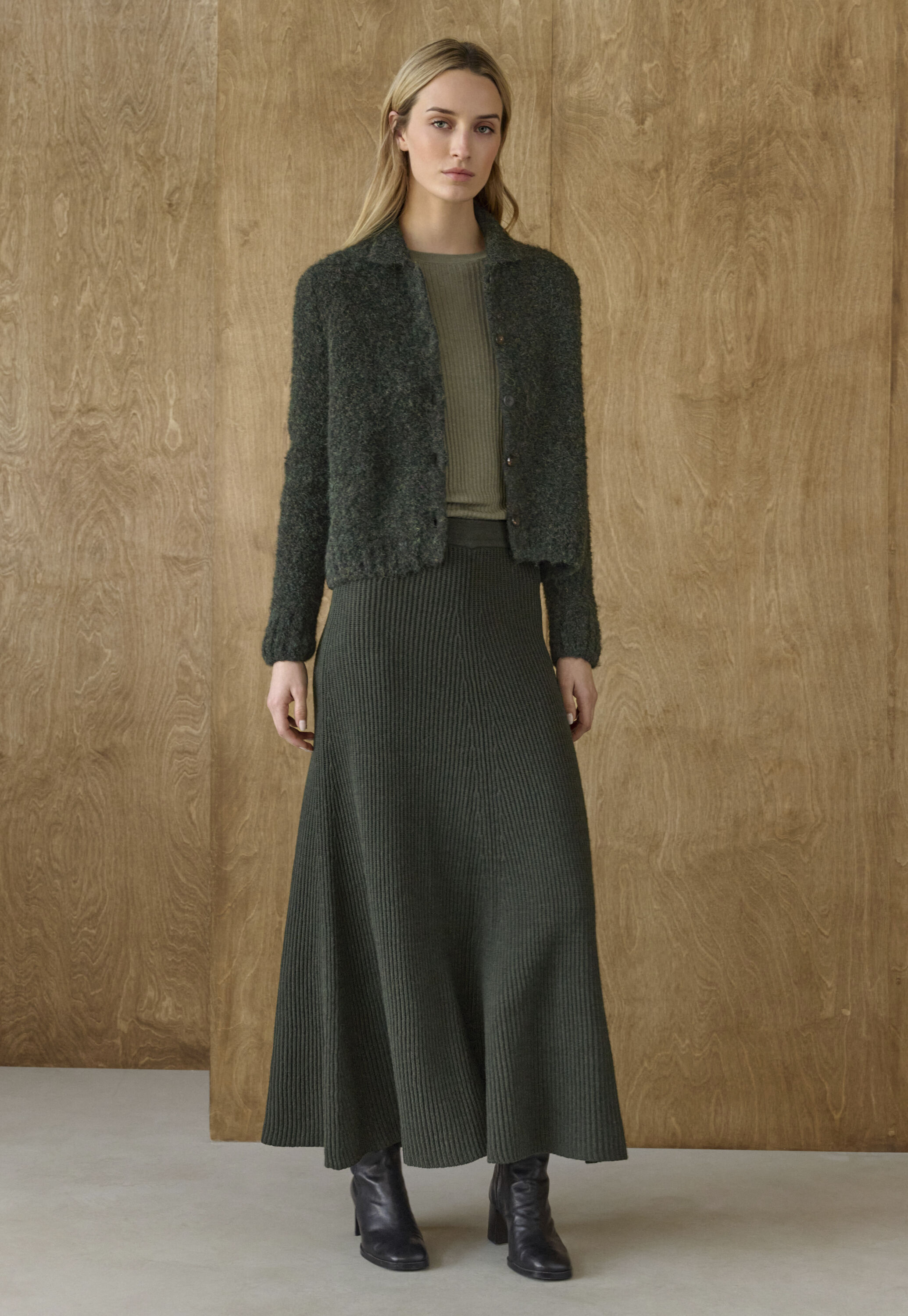 Knitted skirt, Fir, large