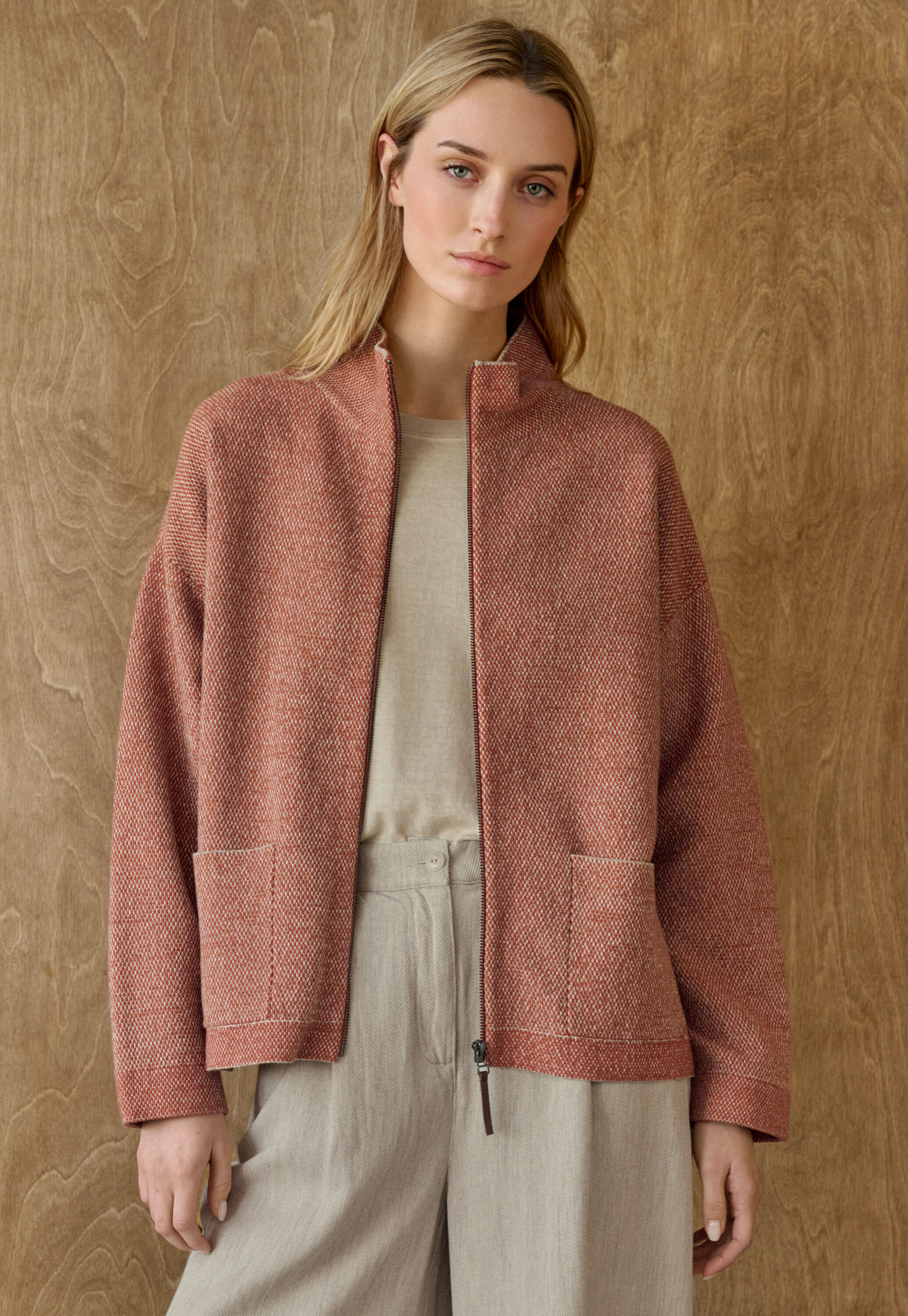 Hand-knitted cardigan