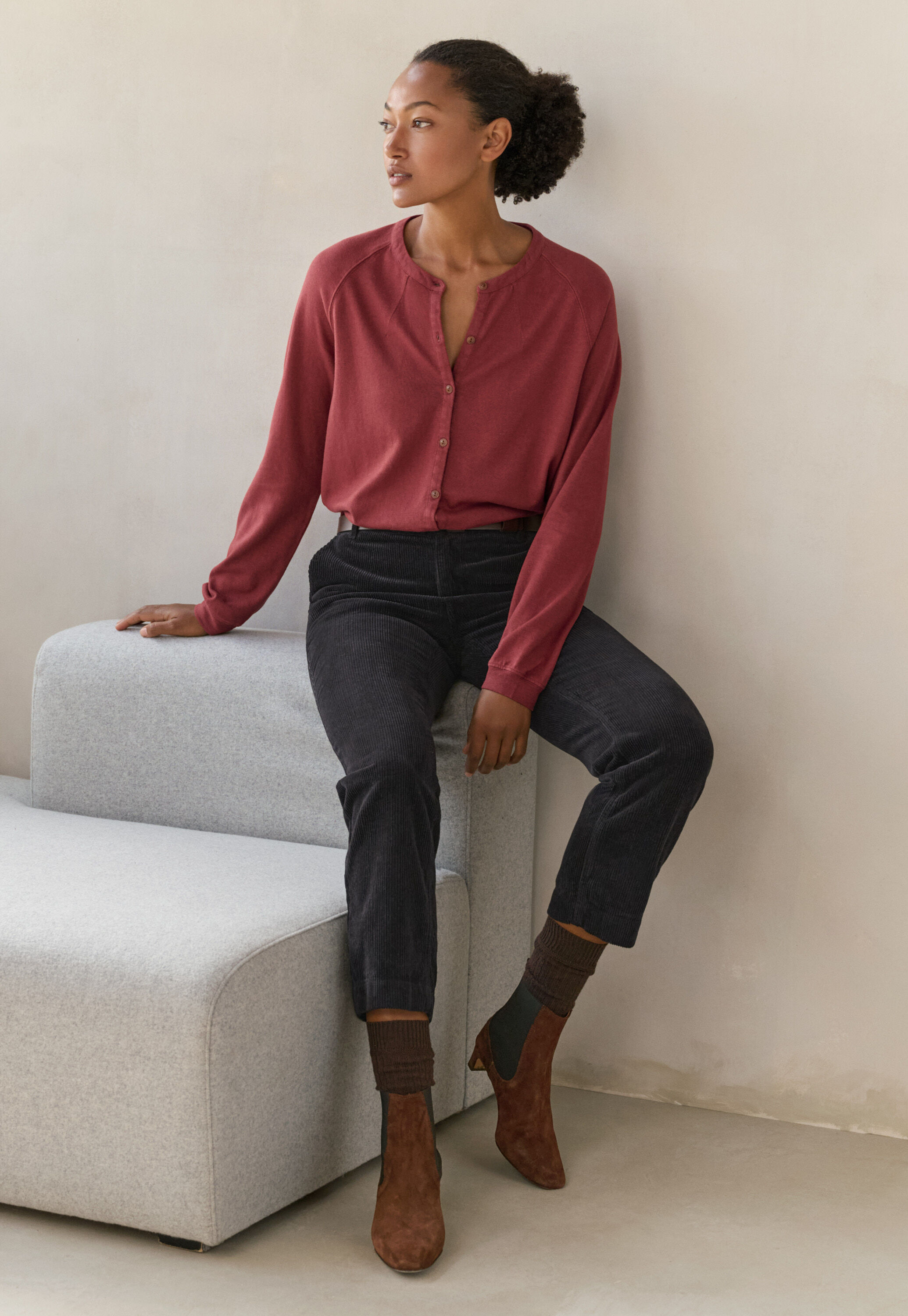 Jersey shirt, Cranberry, large