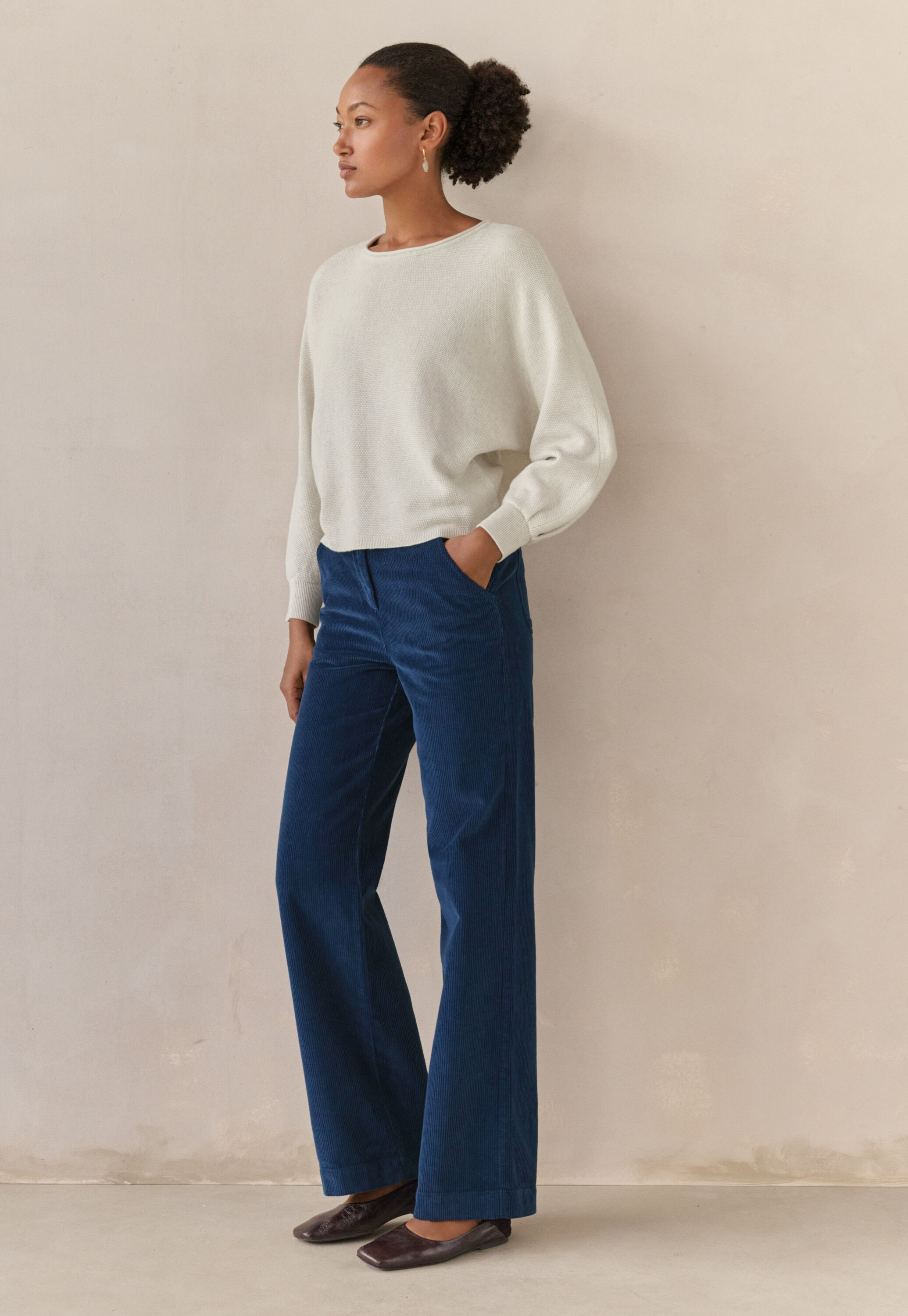 Straight-leg cord trouser