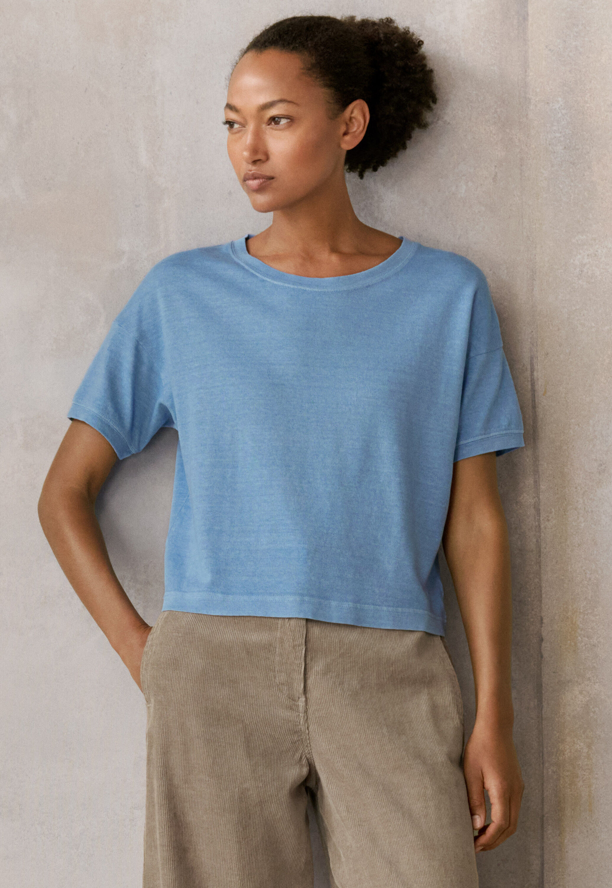 T-shirt, Cornflower, large