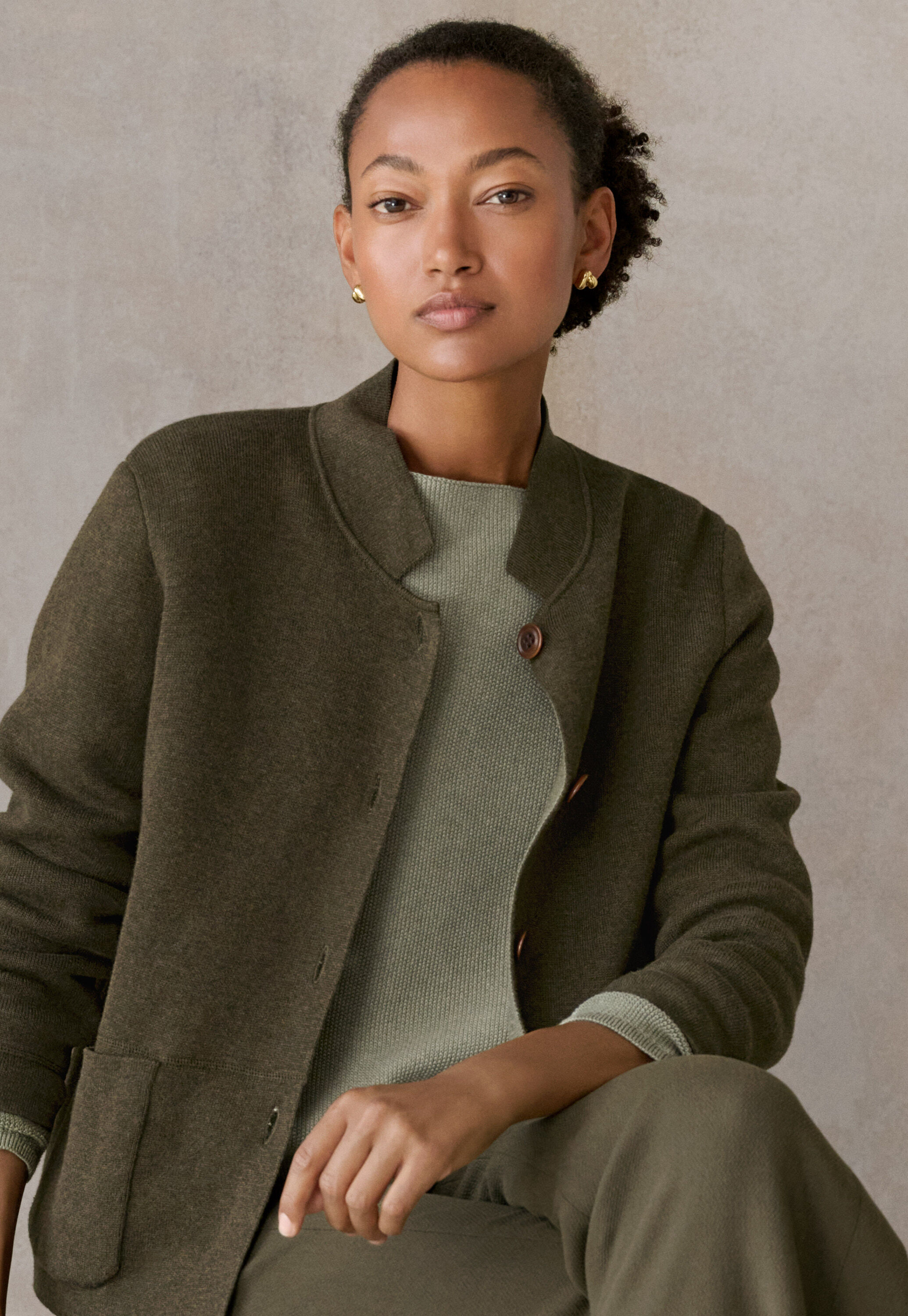 Hand-knitted cardigan