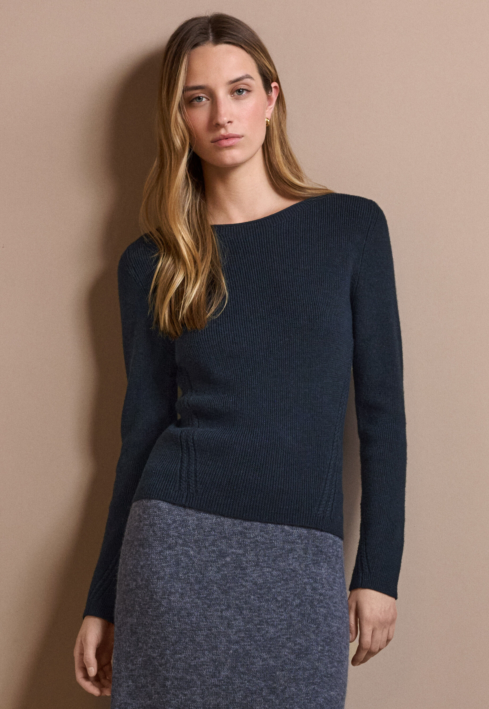 Peplum-detail dress