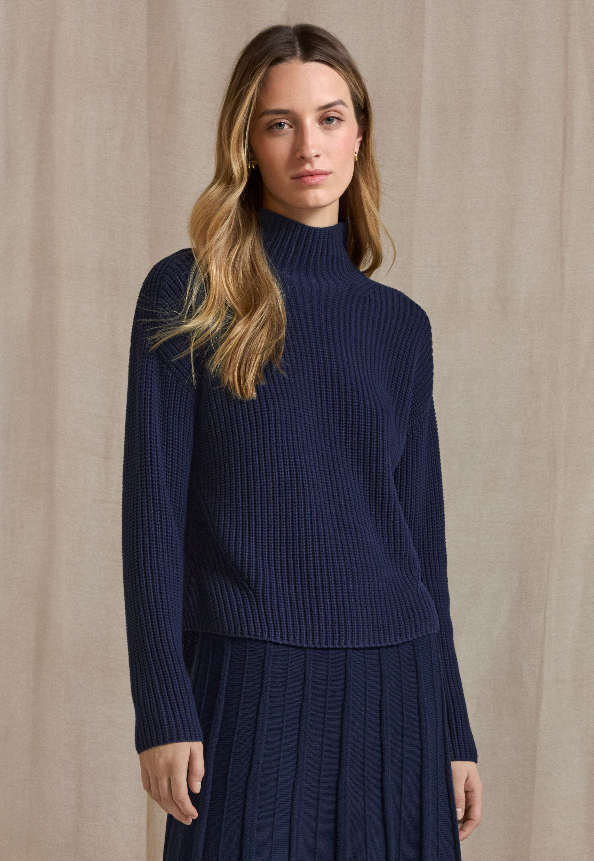 Funnel-neck sweater