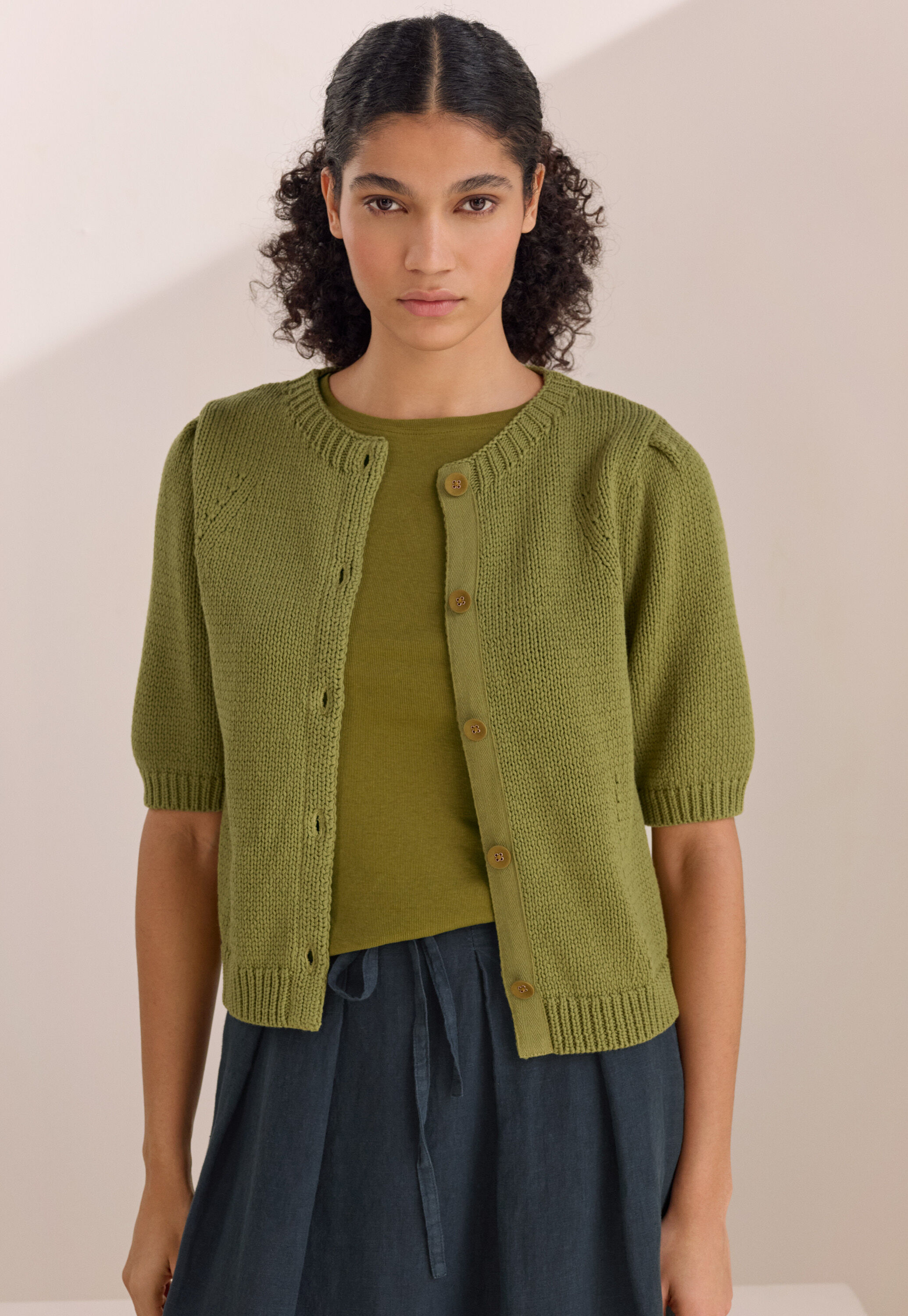 Hand-knitted cardigan