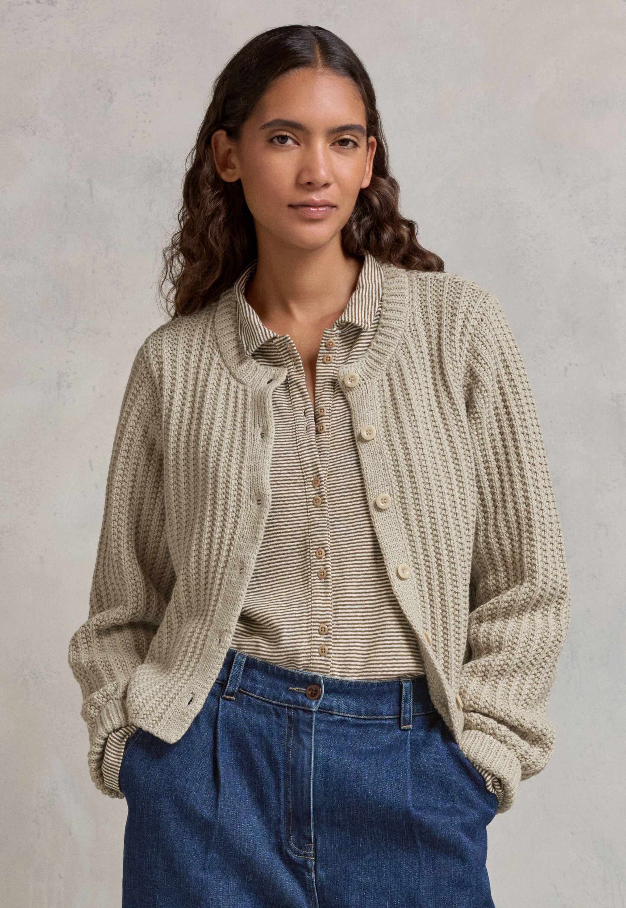 Hand-knitted cardigan
