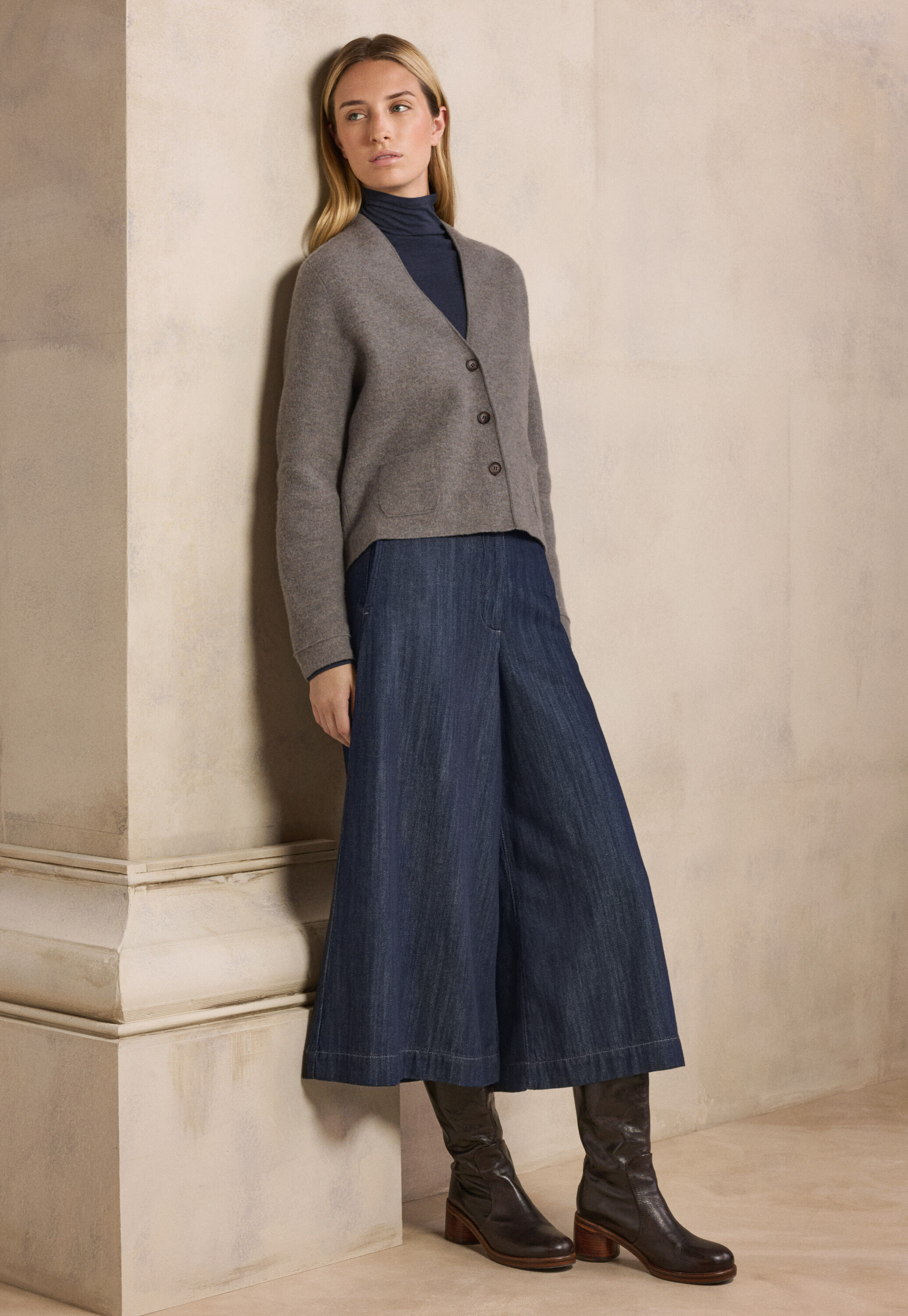 Peplum-detail dress