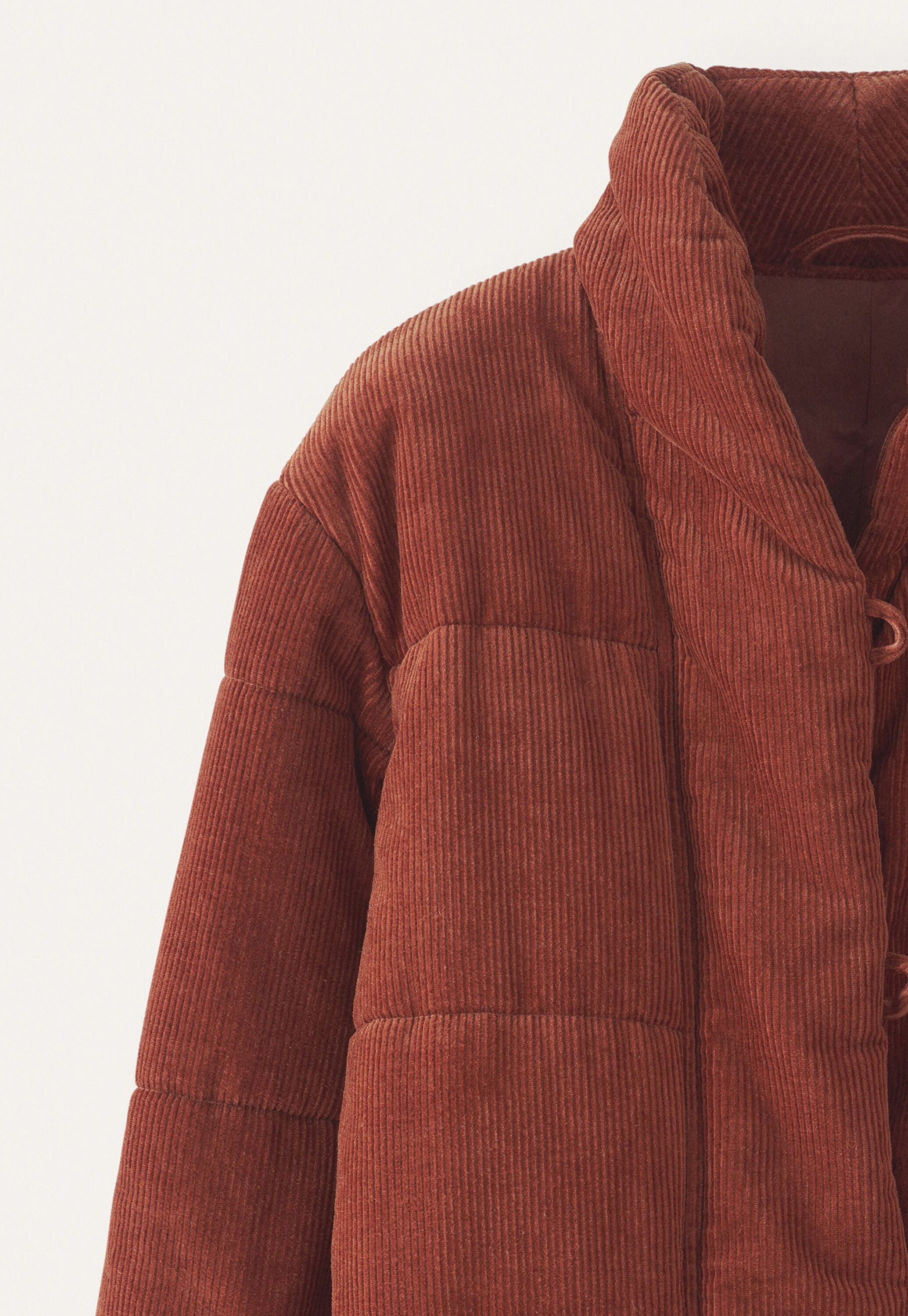 Padded shawl-collar coat, Chilli, large