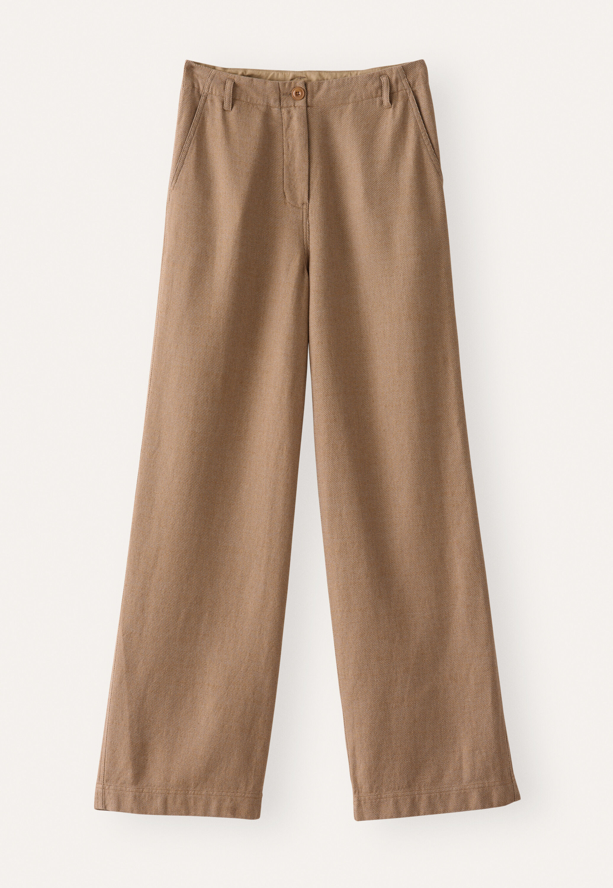 Straight-leg trousers, Camel grey, large