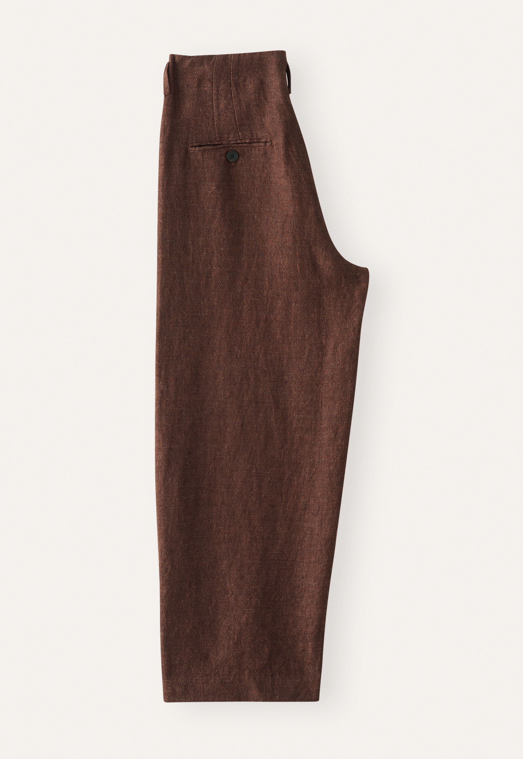Barrel-leg trousers, Blush brown, large