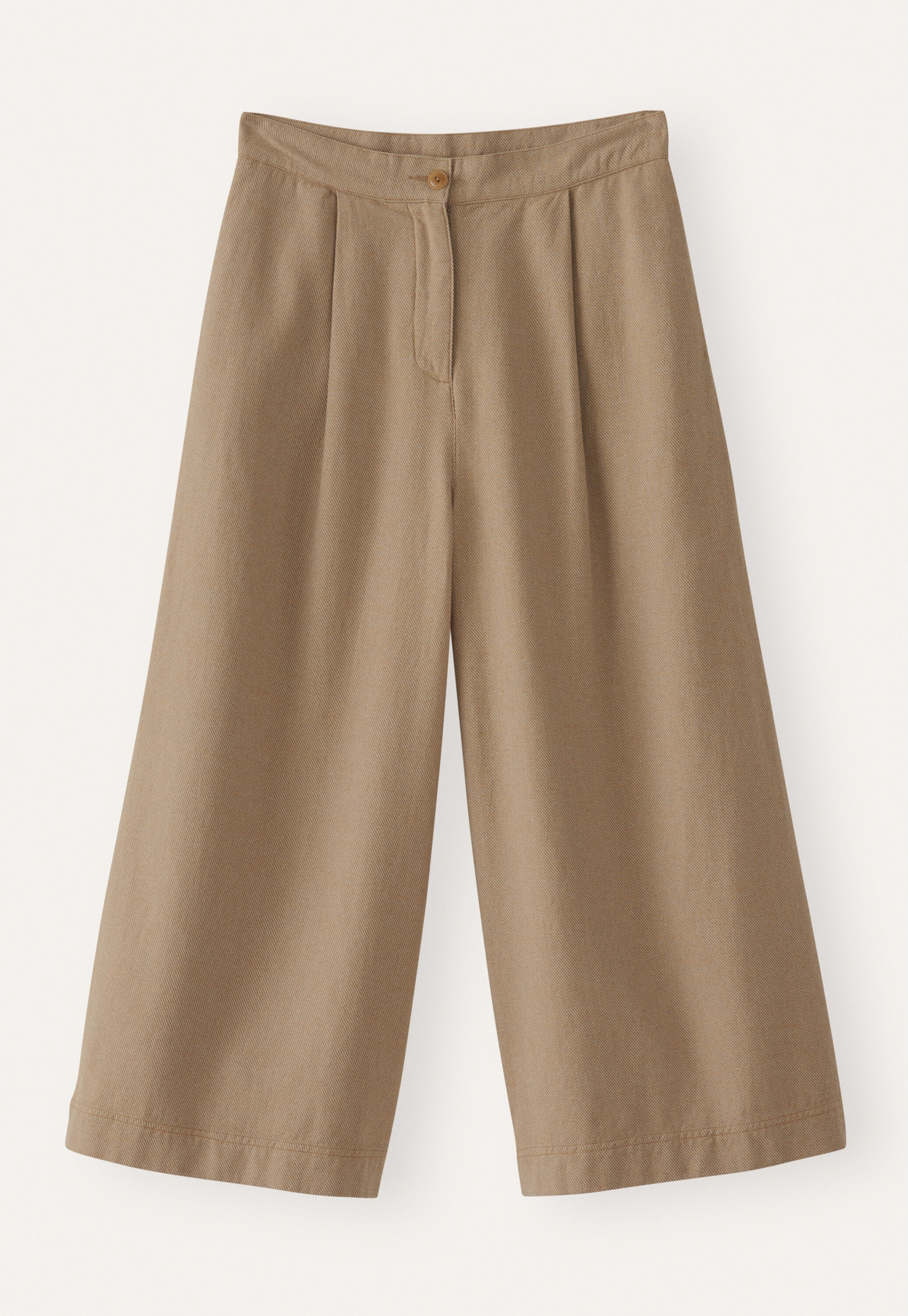 Cropped & wide trousers, Camel grey, large