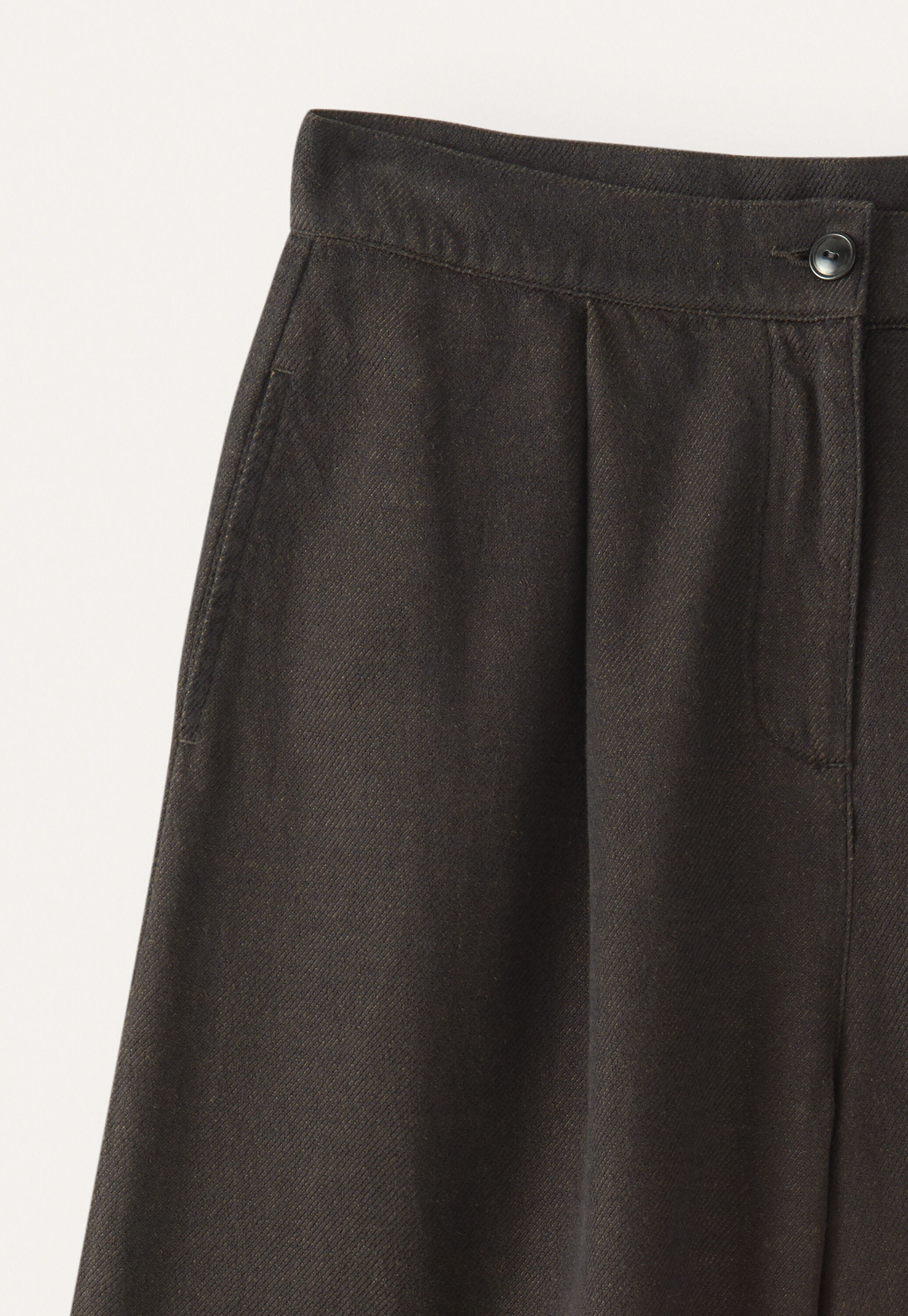 Cropped & wide trousers, Brown black, large