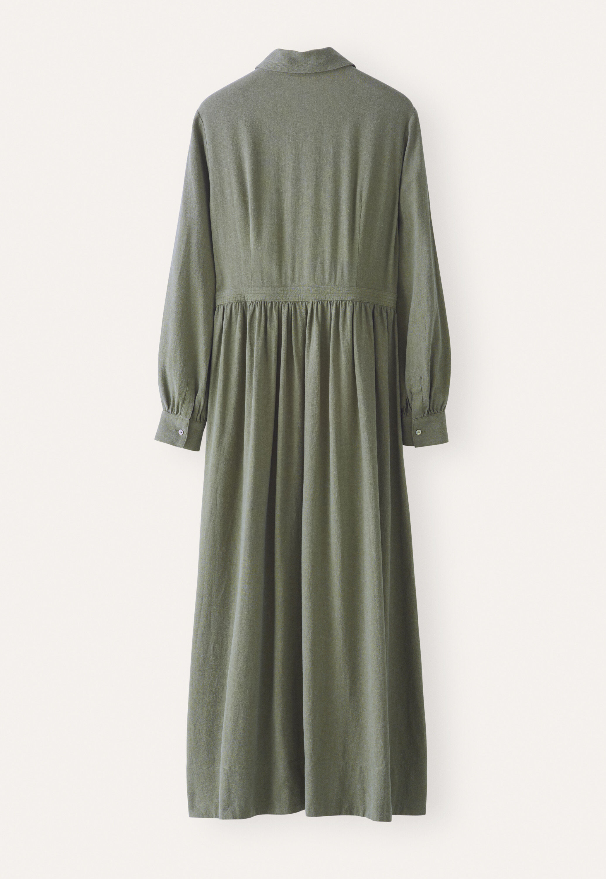 Long shirtdress, Khaki green, large