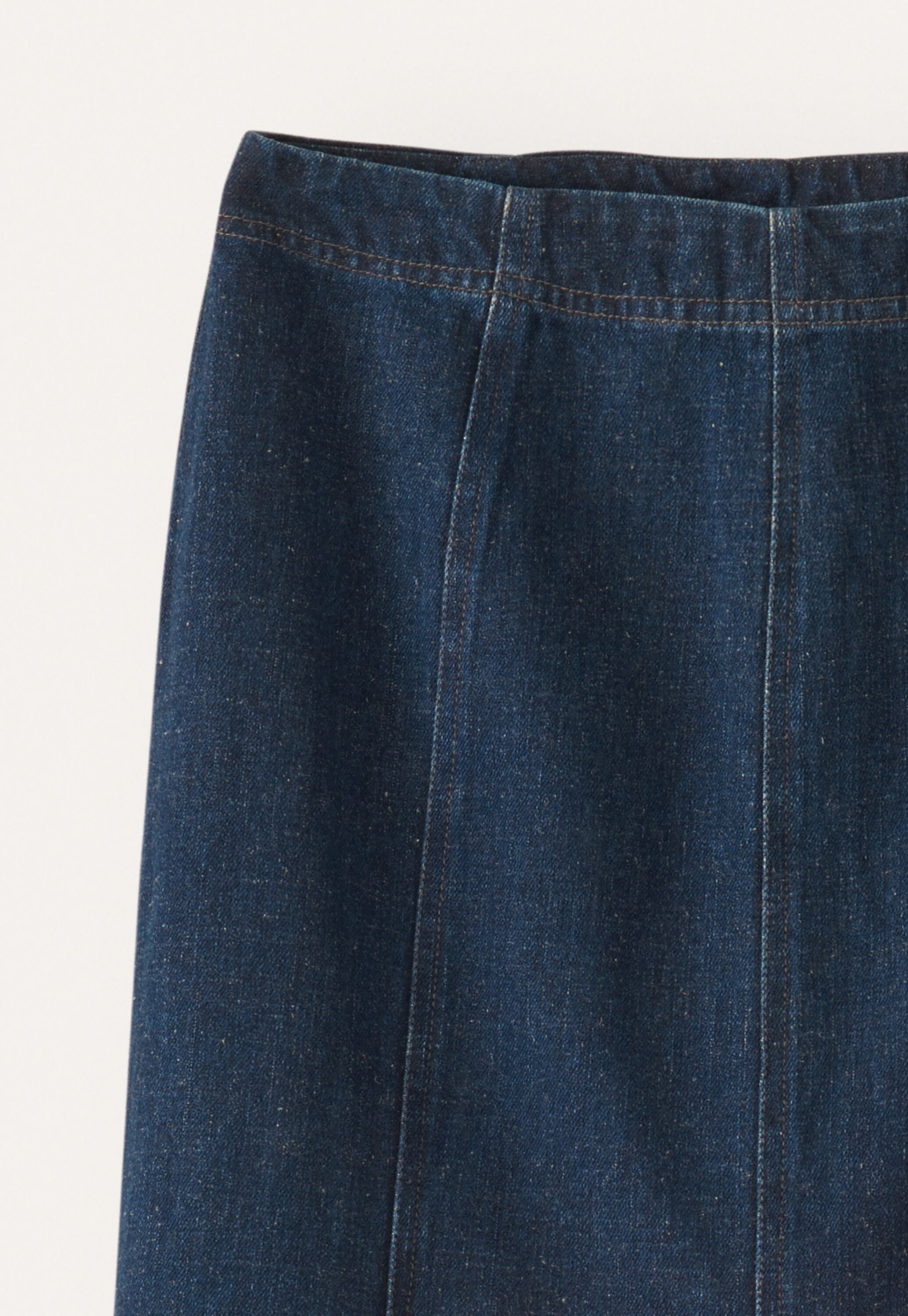 Panelled skirt, Dark denim, large
