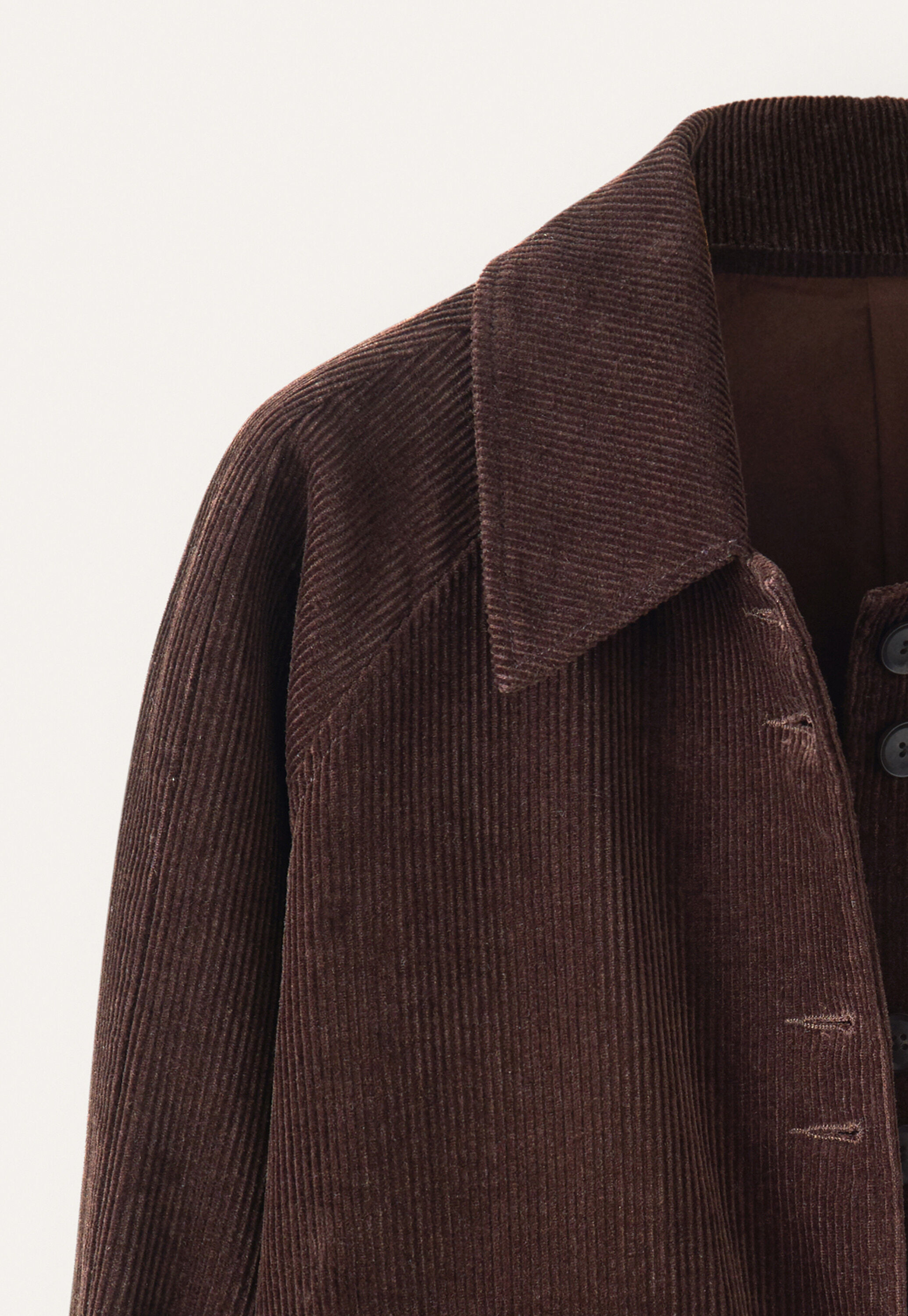 Cropped cord jacket, Dark chocolate, large
