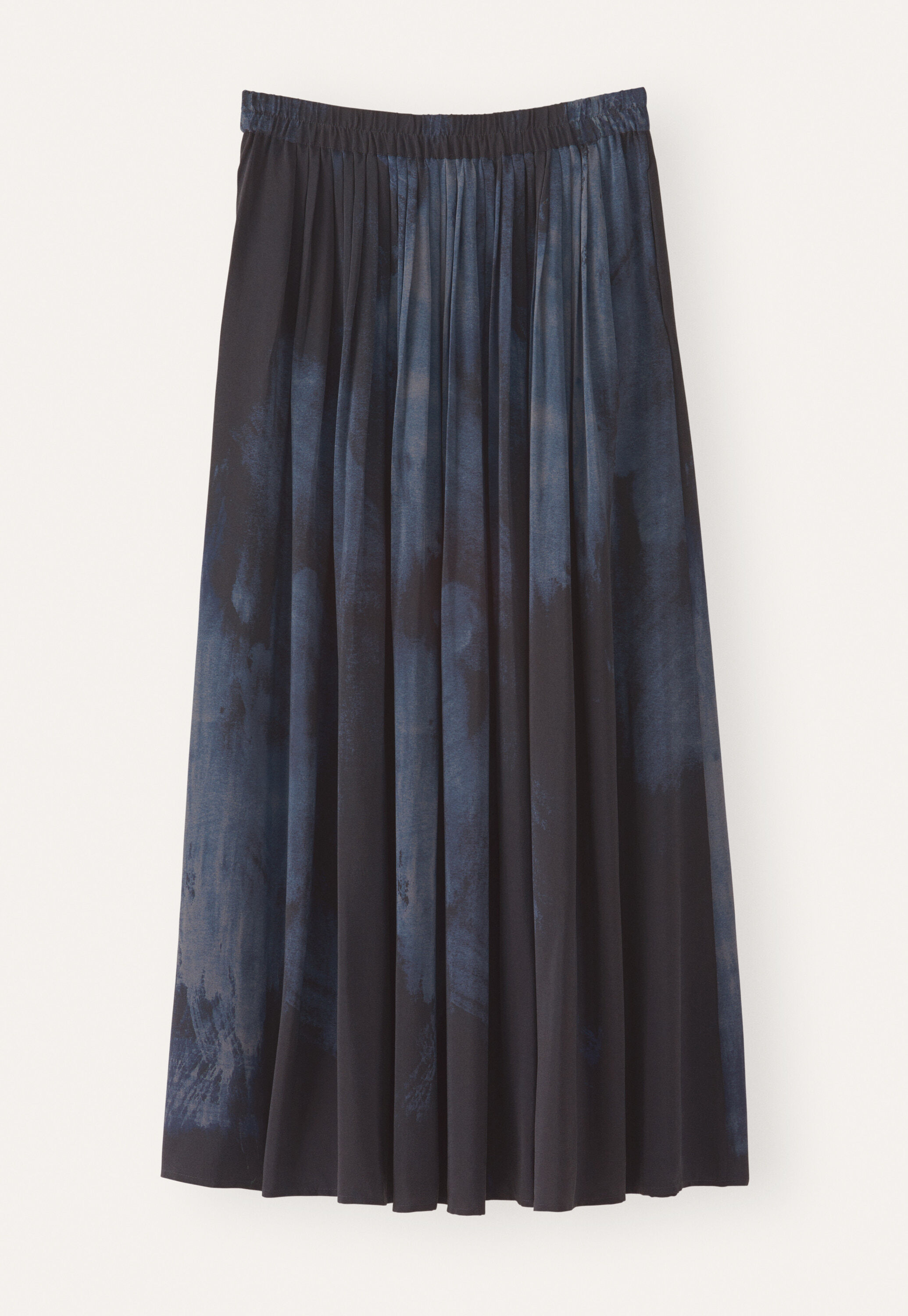 Printed pleated skirt, Midnight, large
