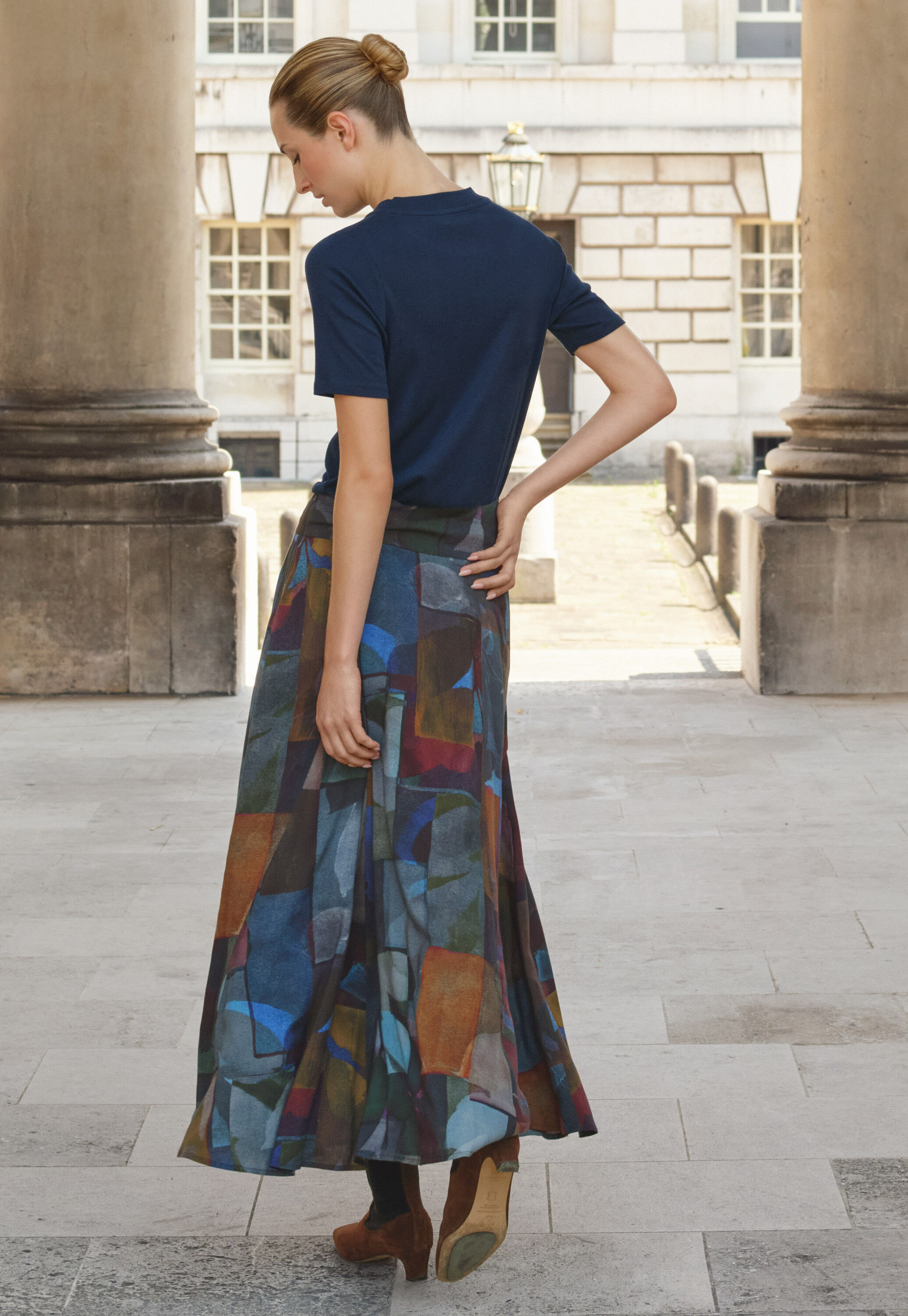 Pleat-front dress