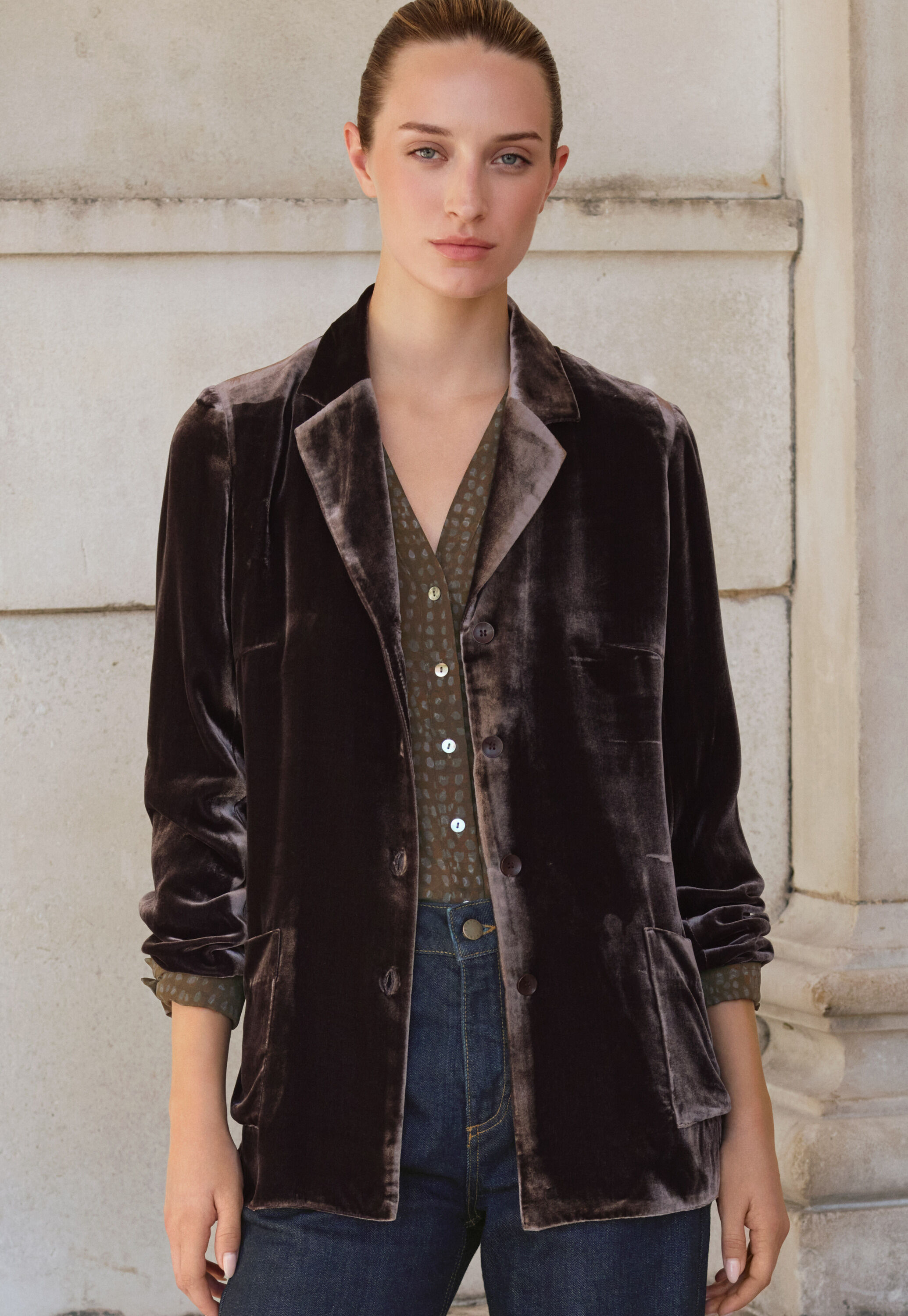 Pleat-front dress