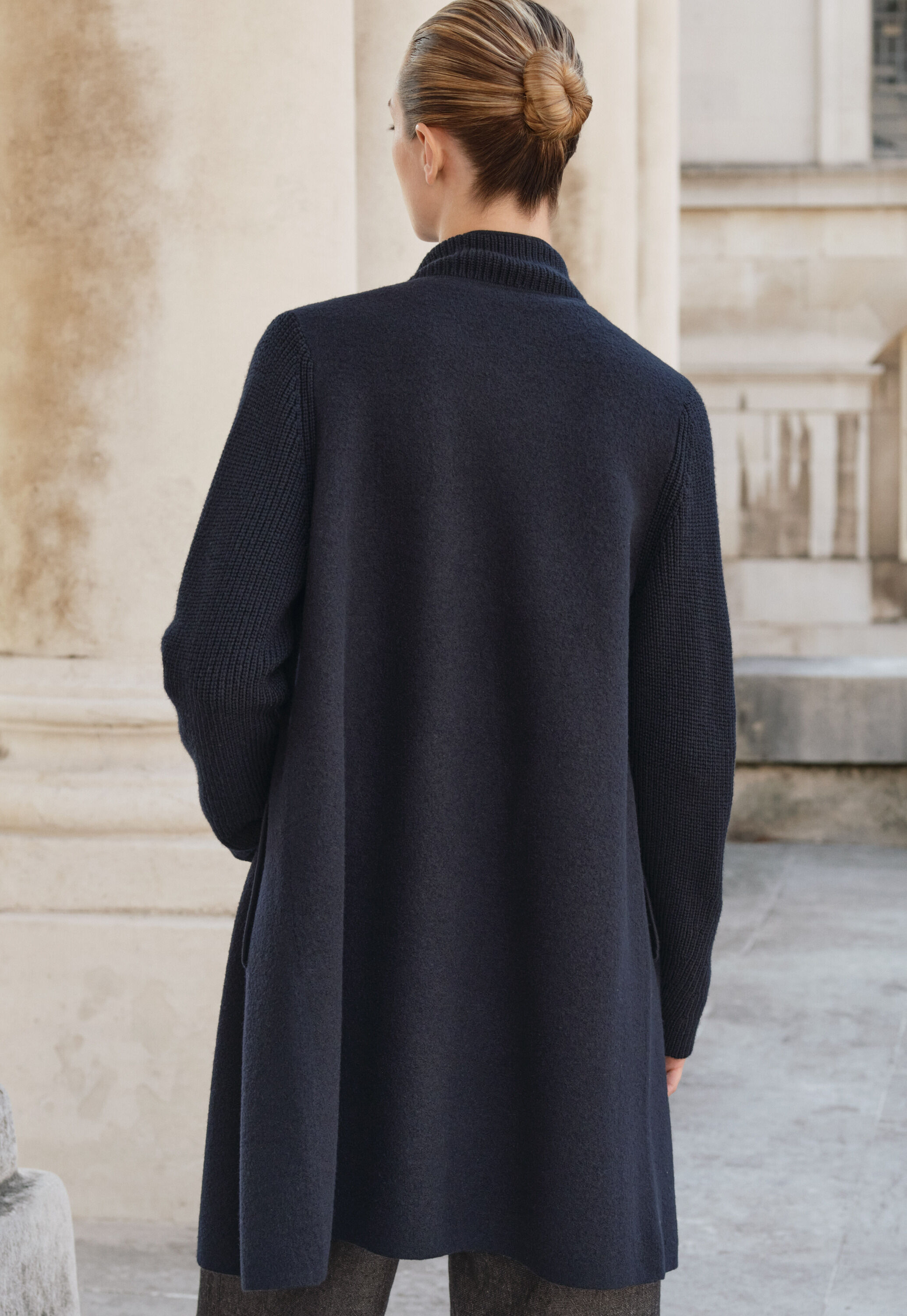 Pleat-front dress