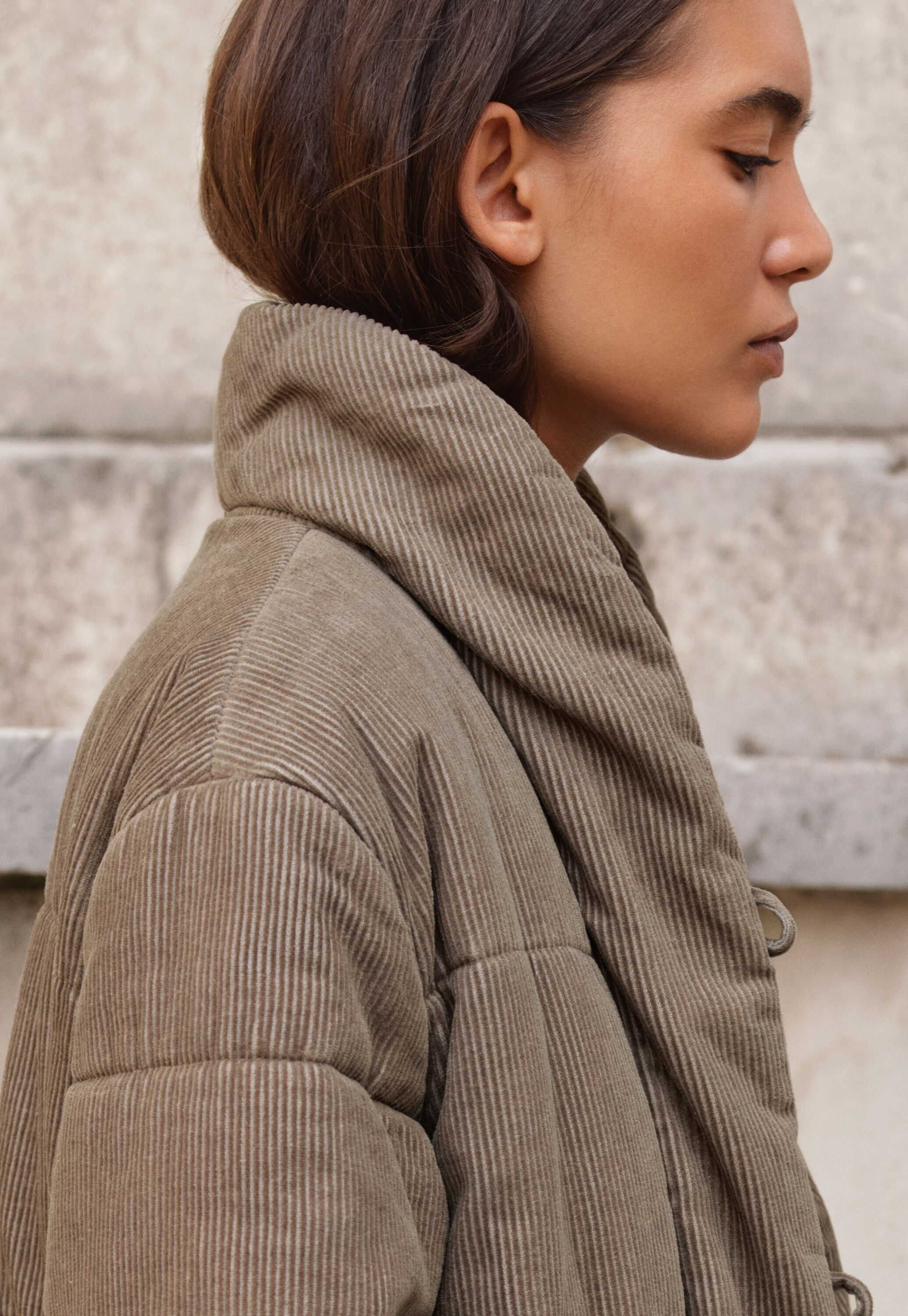 Pleat-front dress