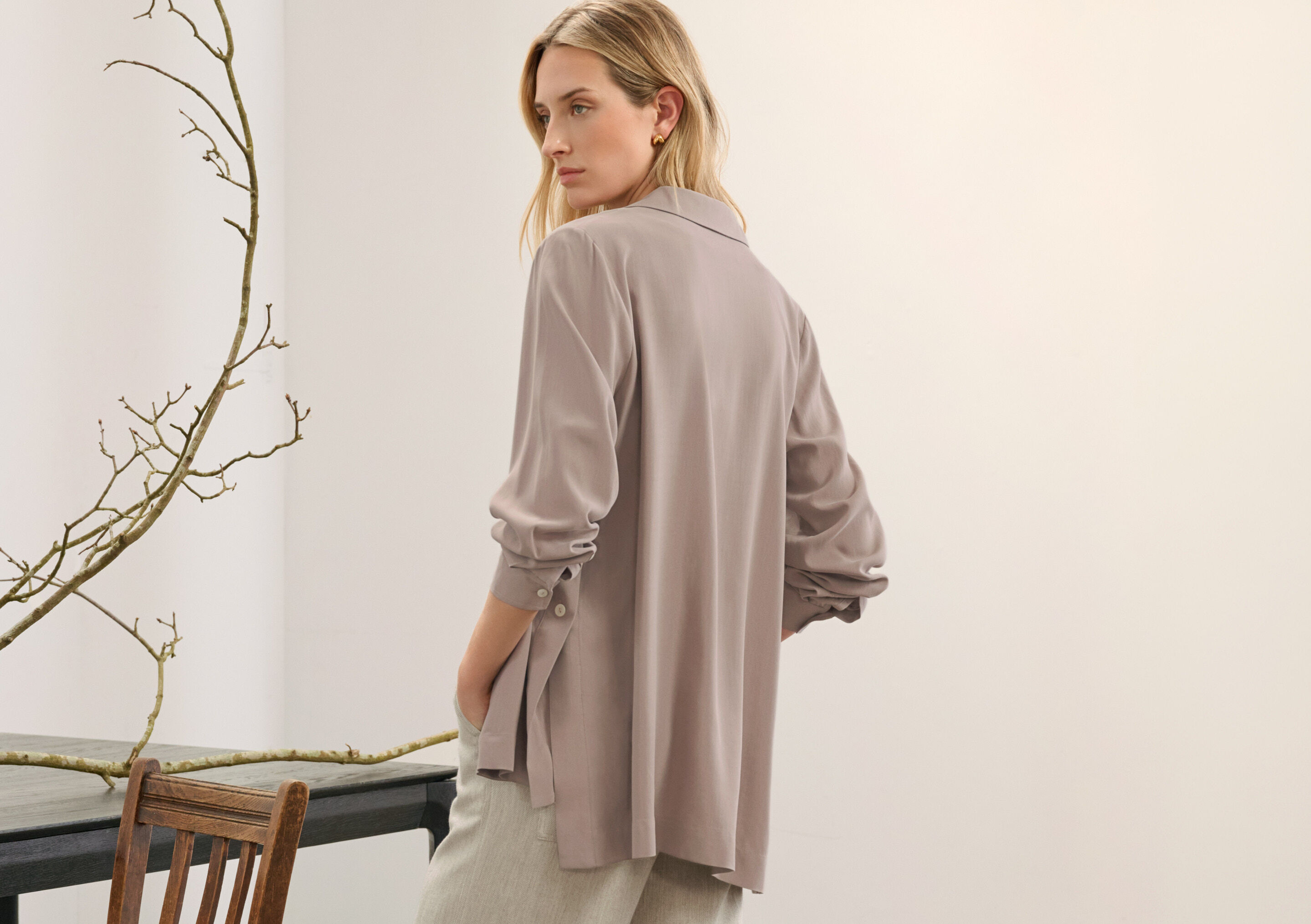 Revere-style collar shirt
