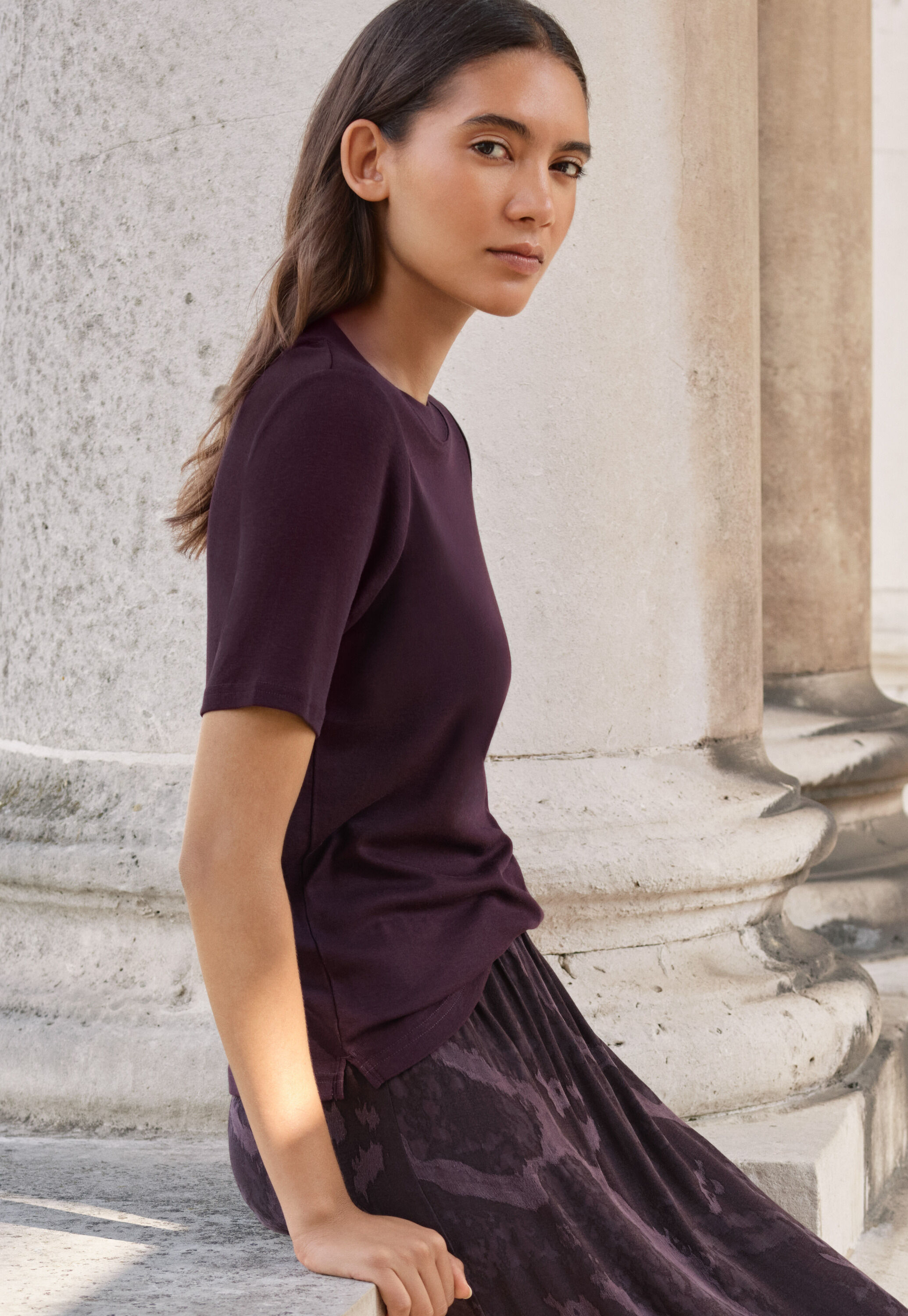Silk & cotton T-shirt