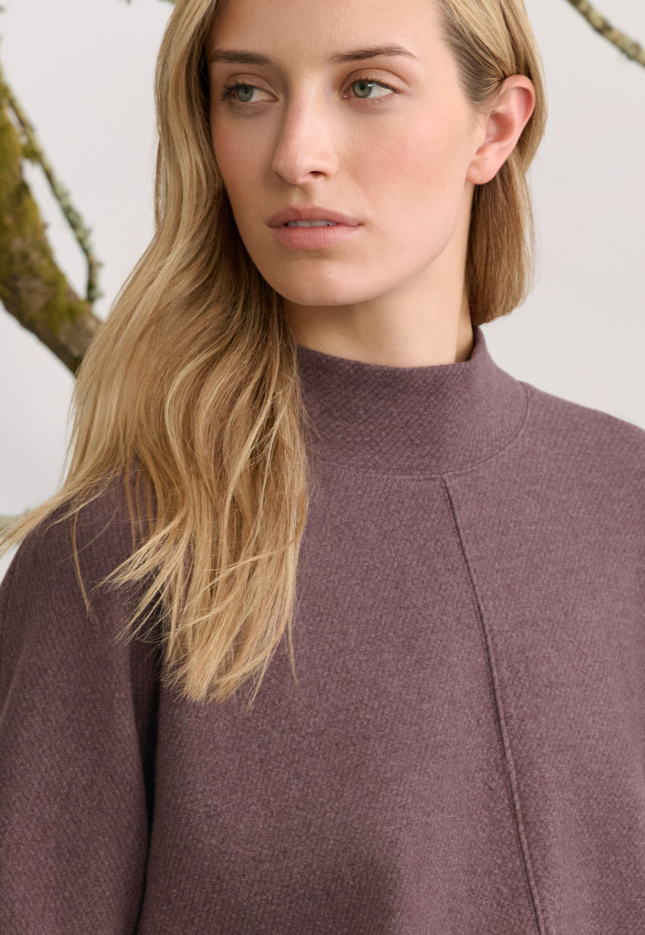 Tuck sleeve sweatshirt