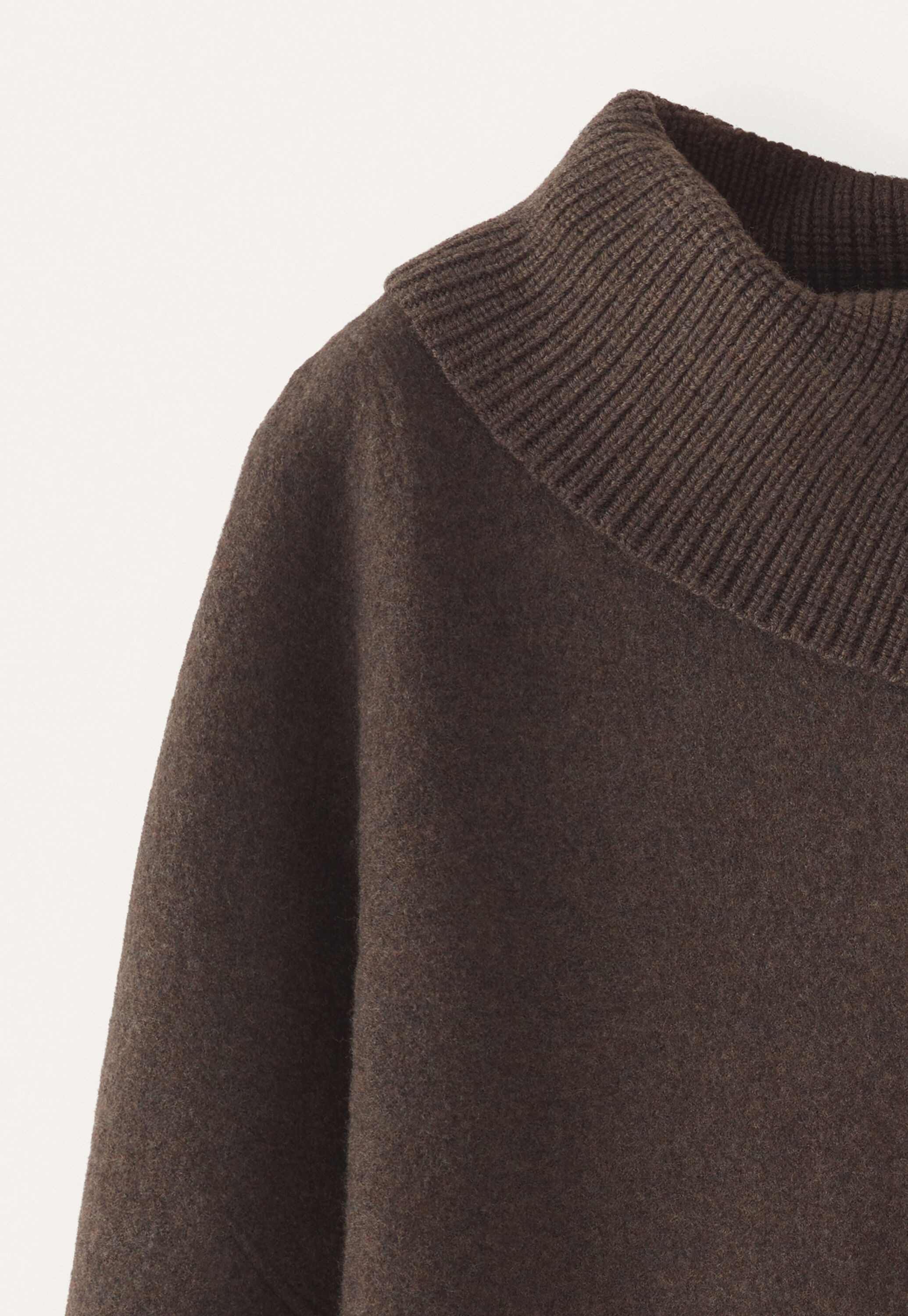 Split-collar sweater