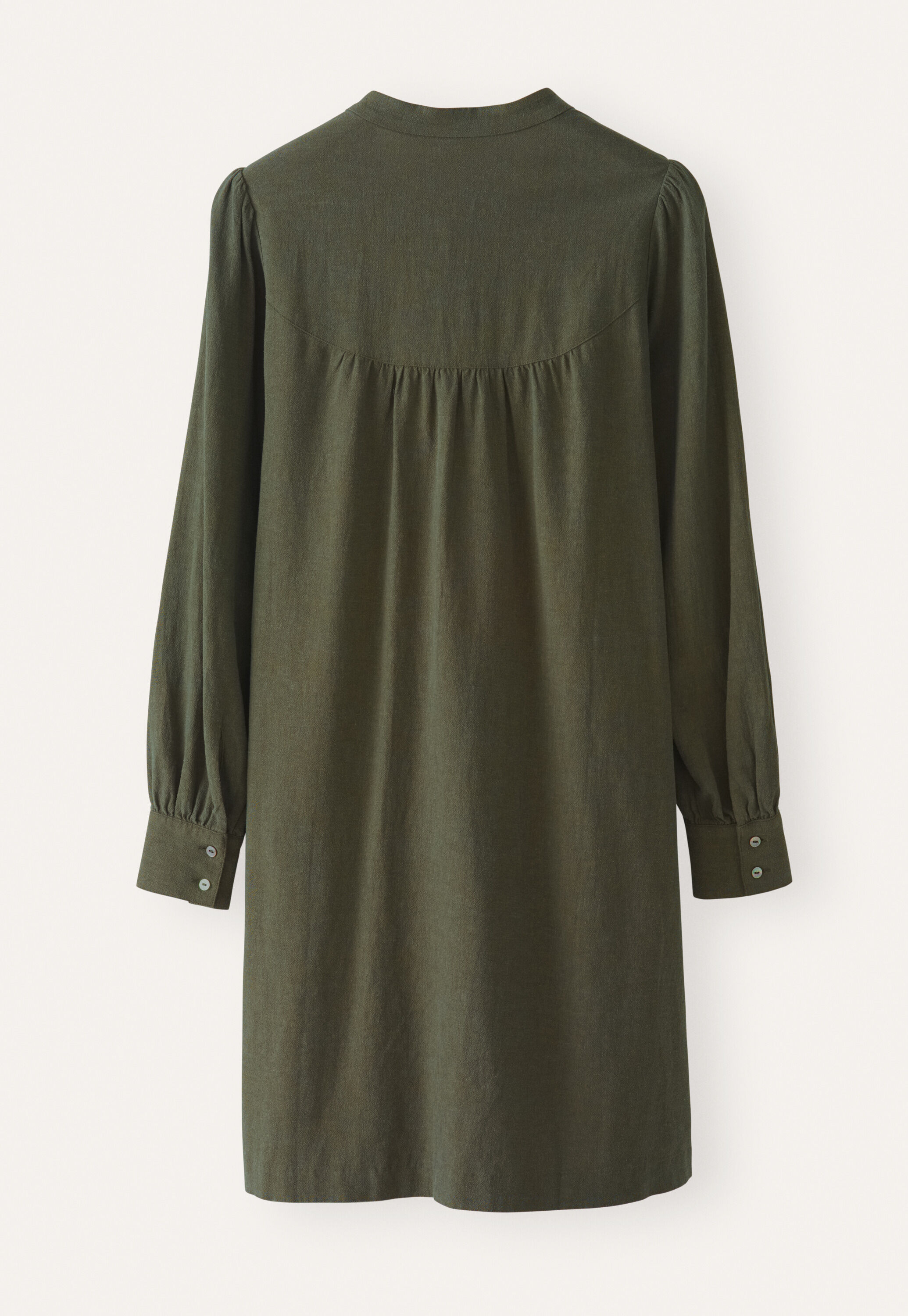 Pleat-front dress