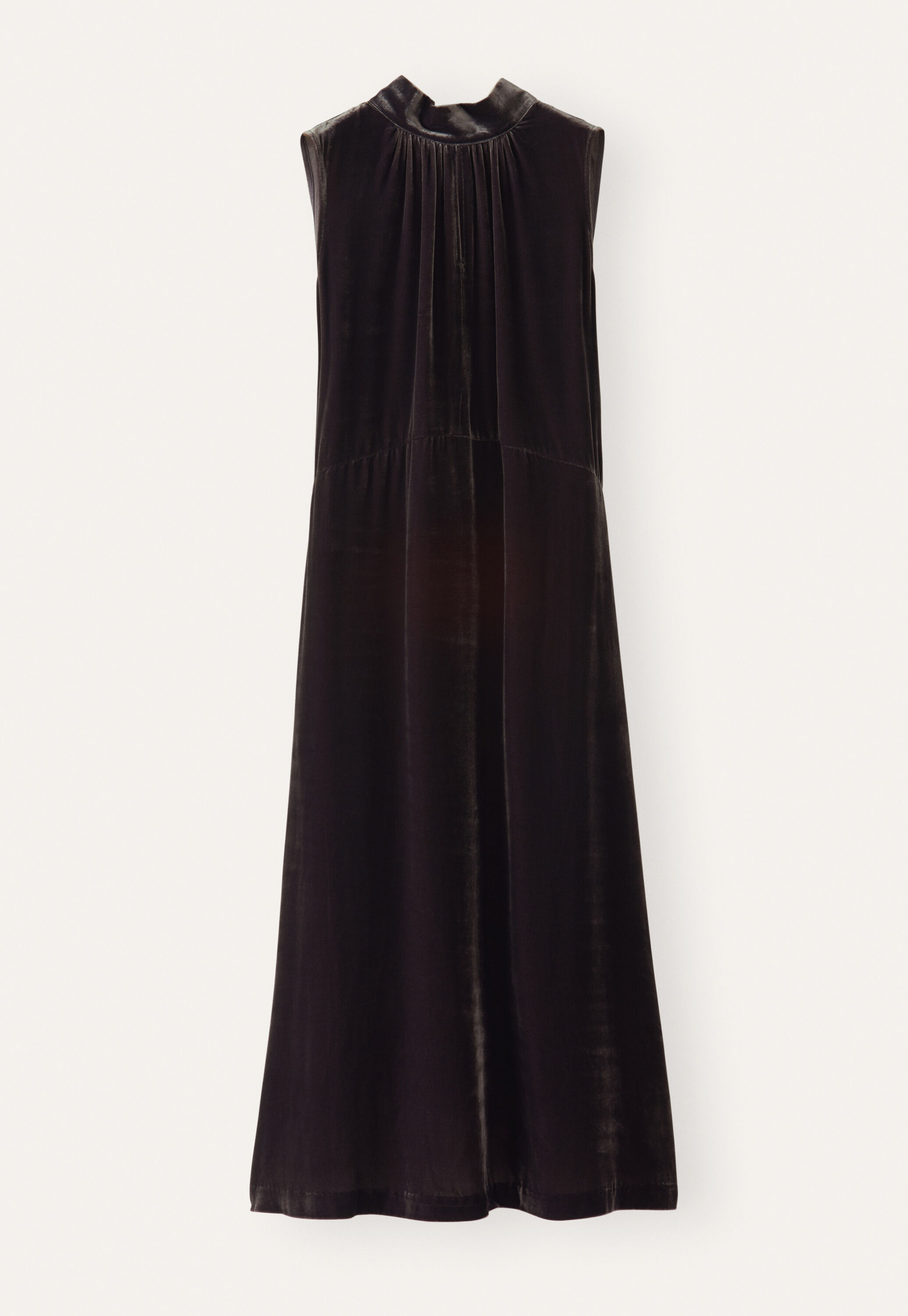 Sleeveless dress with back neck tie