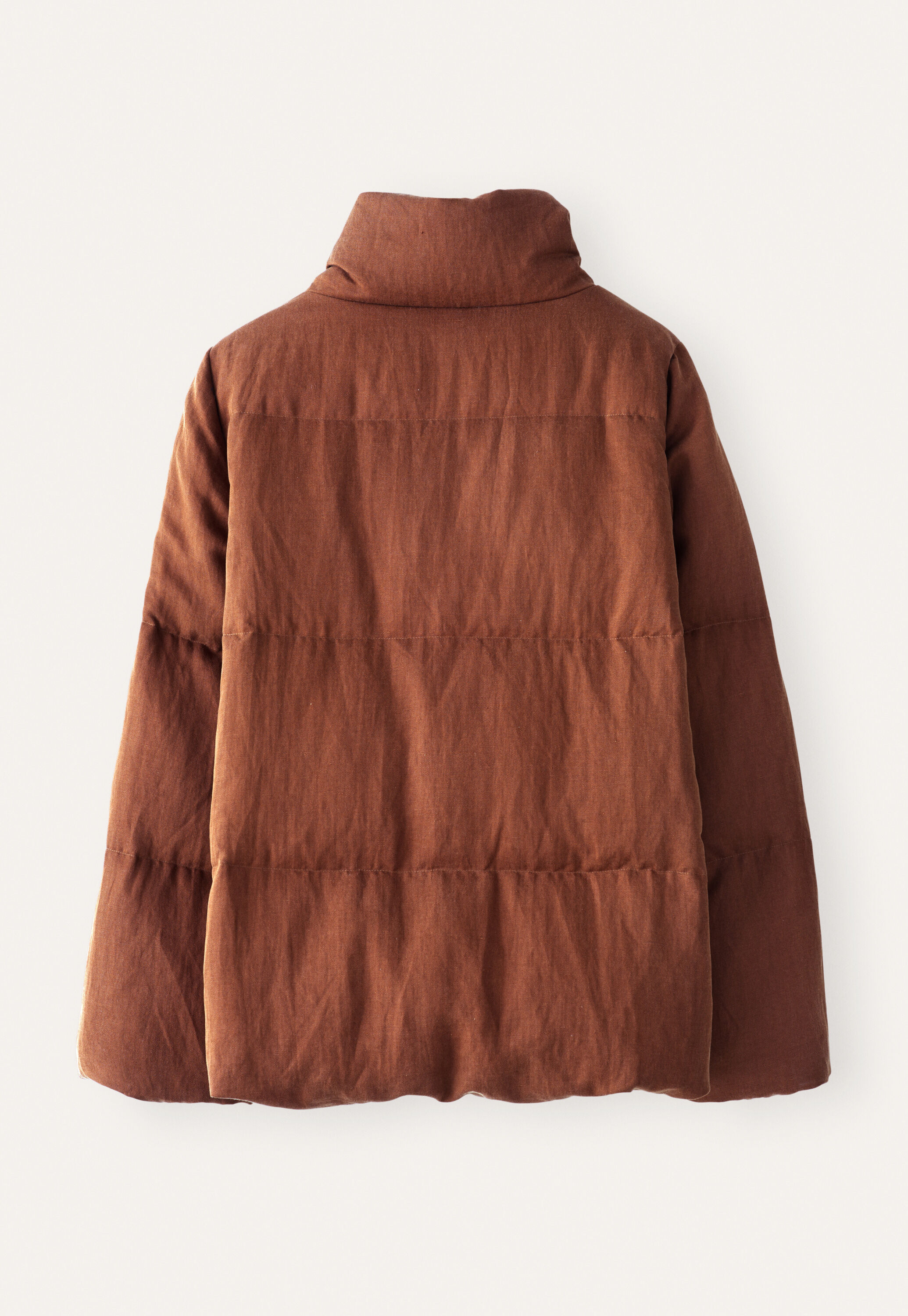 funnel-neck padded coat
