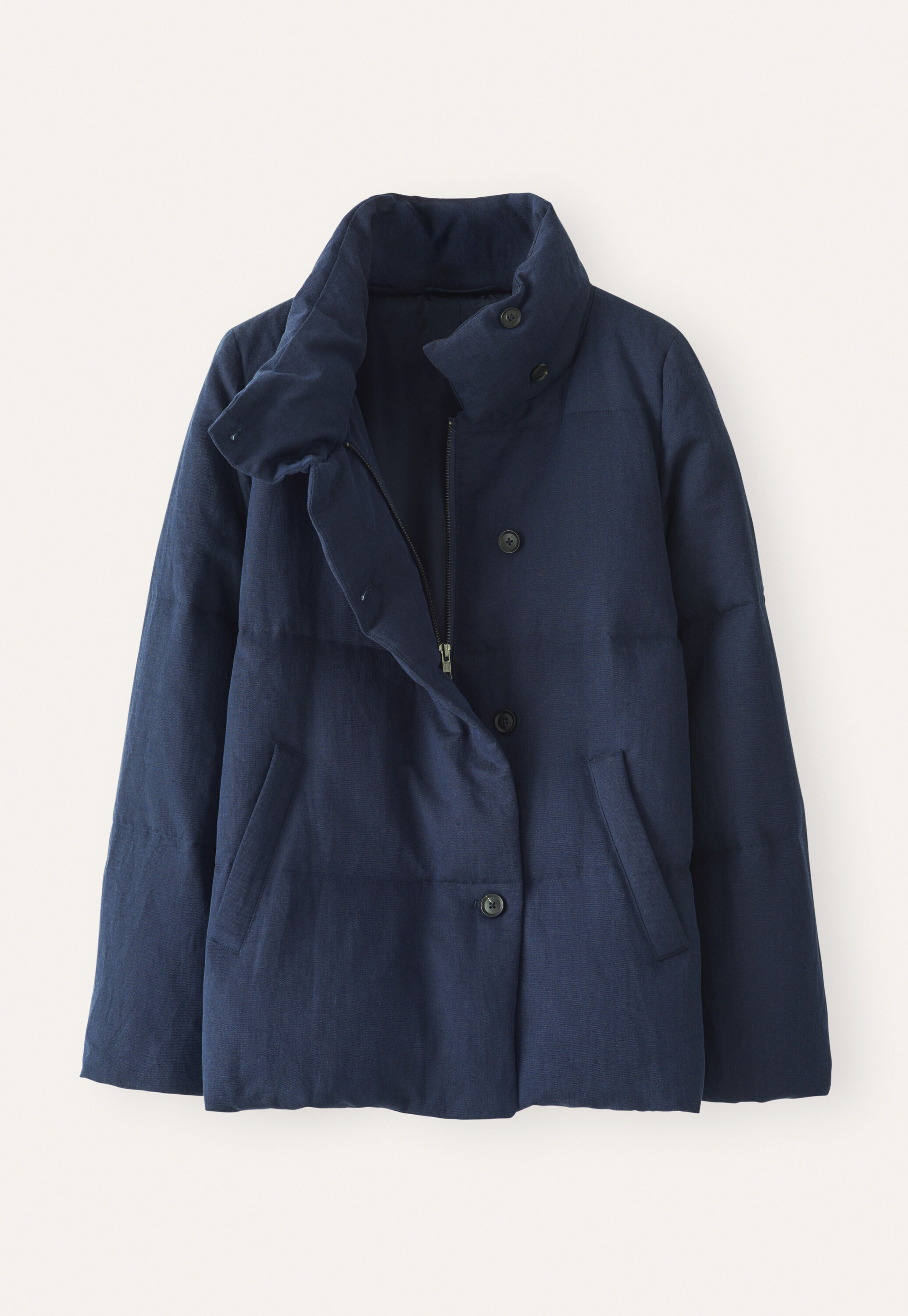 funnel-neck padded coat