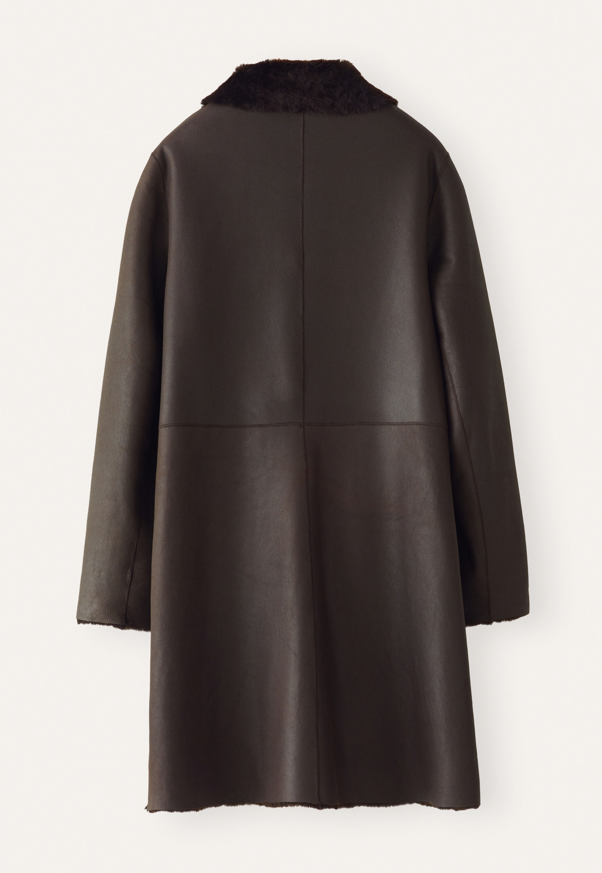 Reversible sheepskin coat
