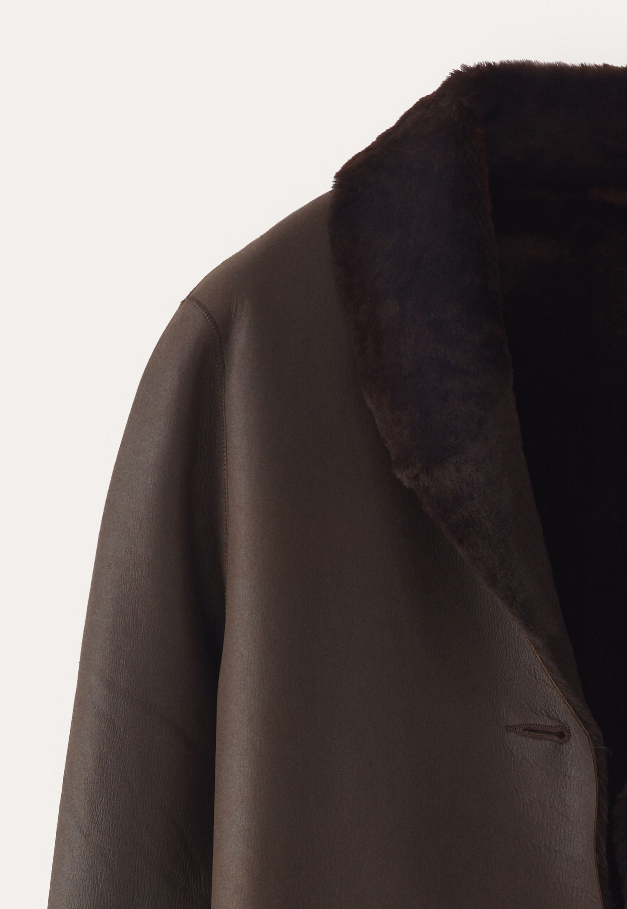 Reversible sheepskin coat