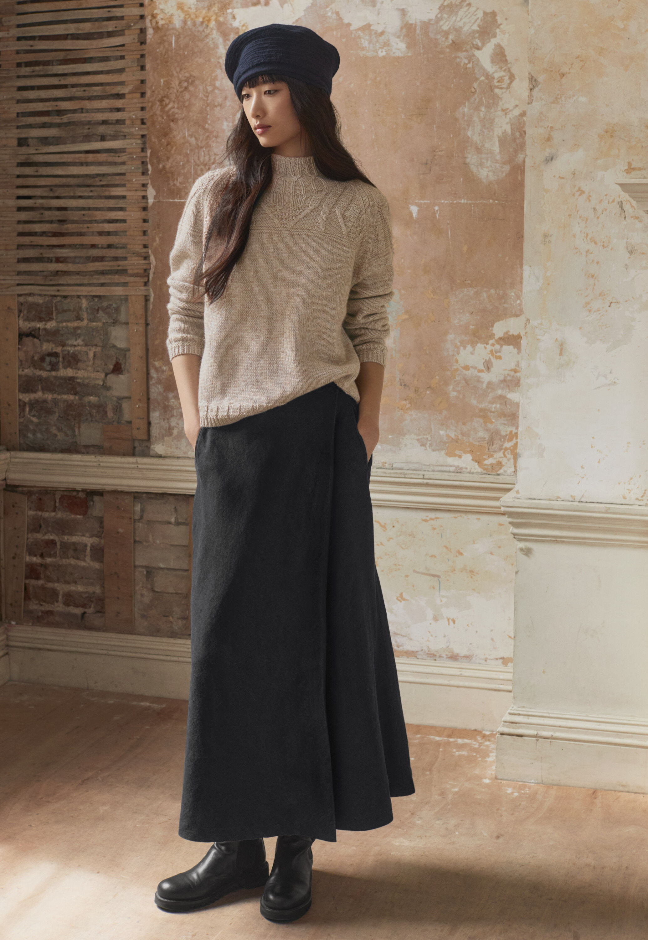 Wrap bias skirt