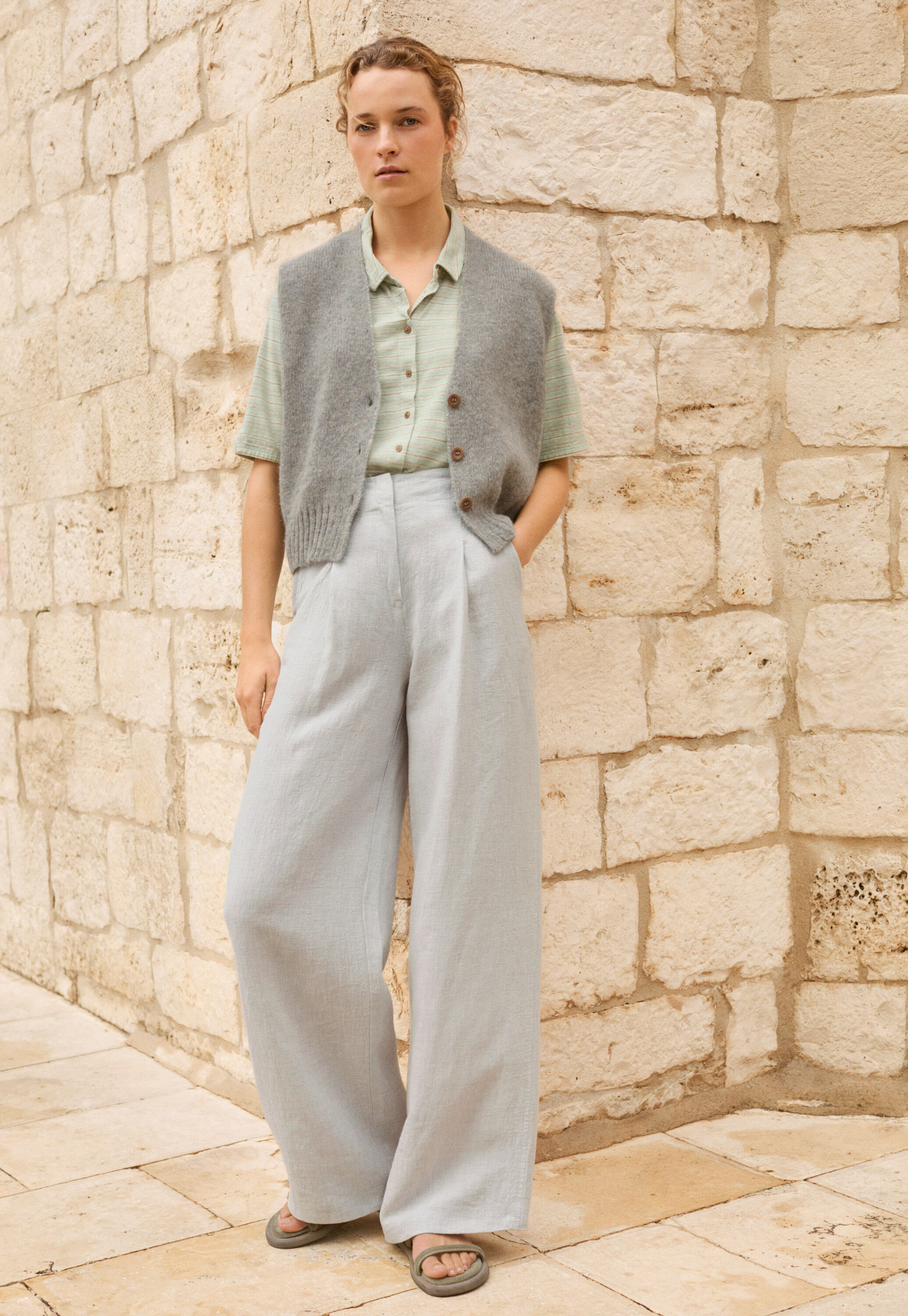 Pleat-front trousers